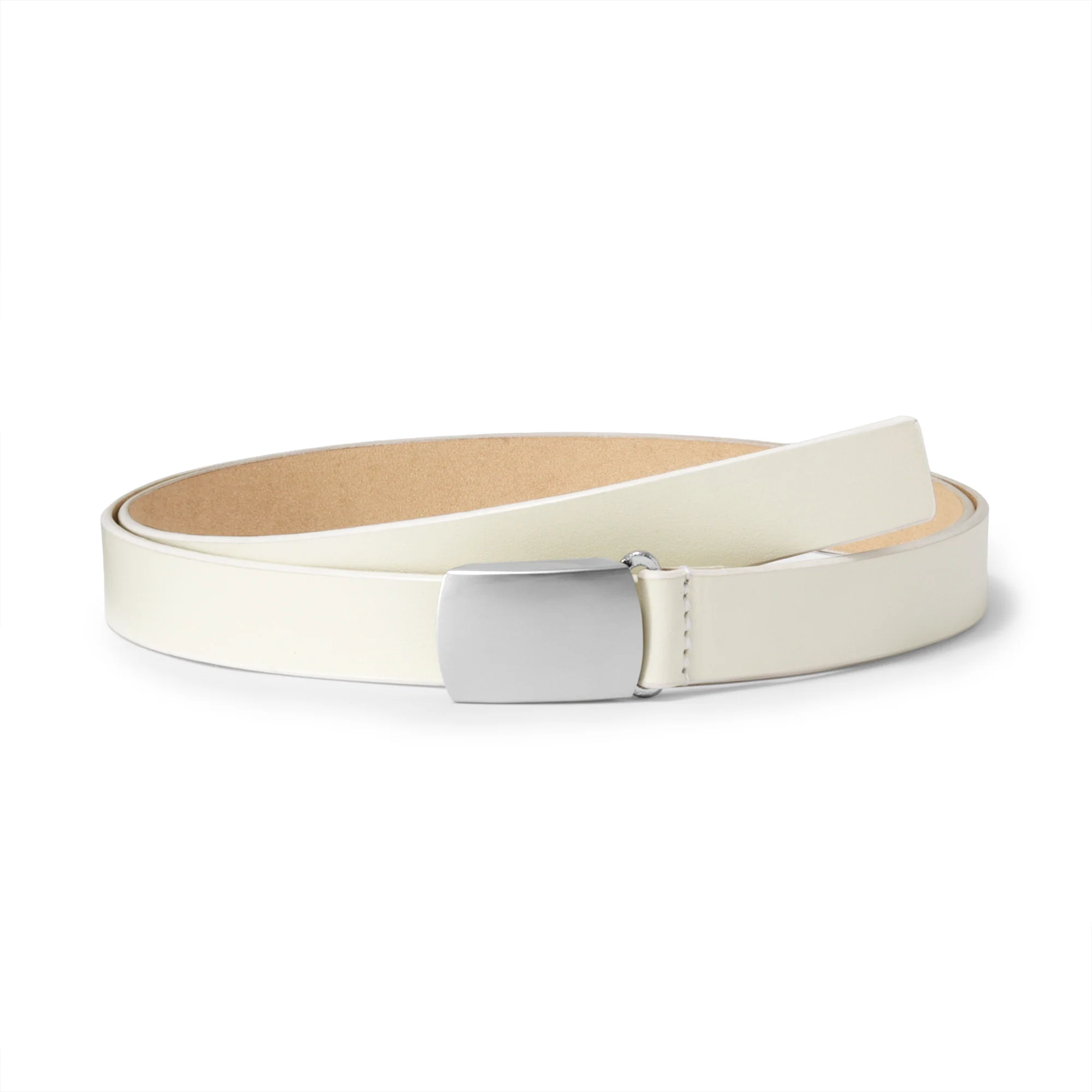 Labo Olive Leather Holeless Belt - Image 6