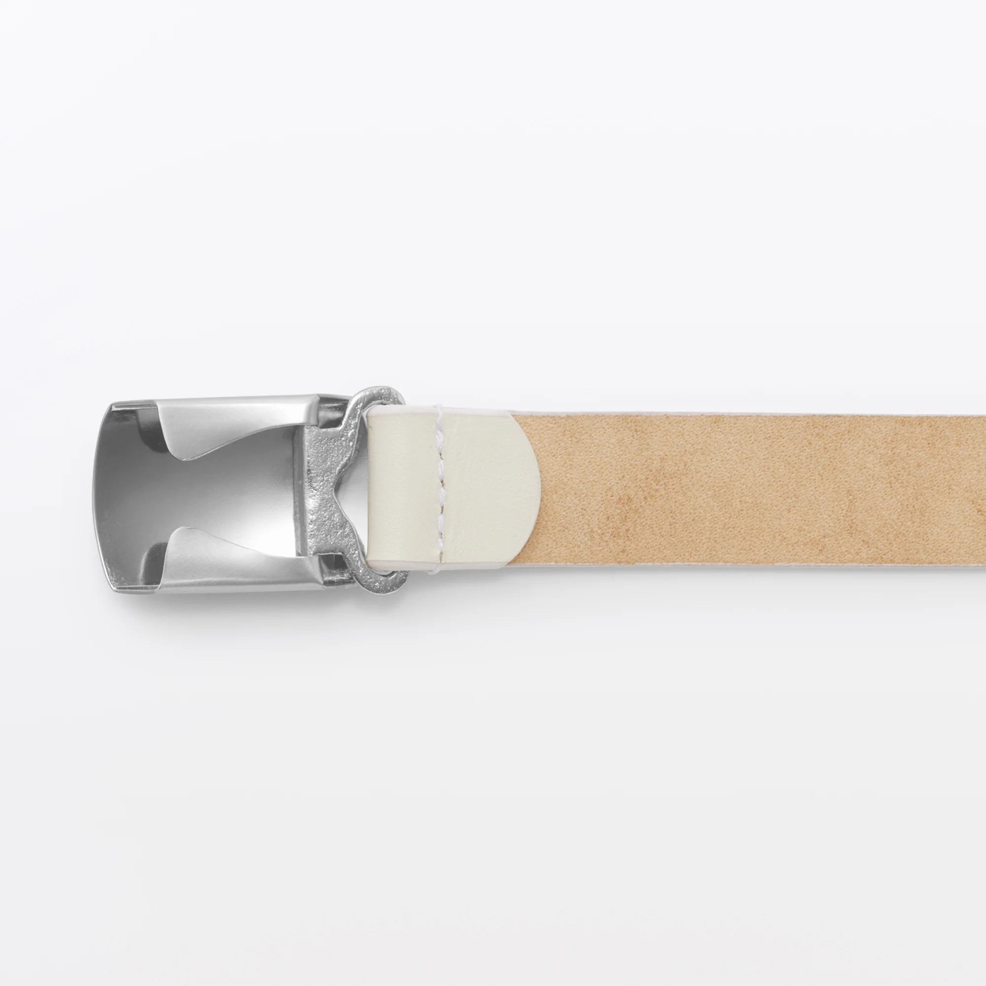 Labo Olive Leather Holeless Belt - Image 8