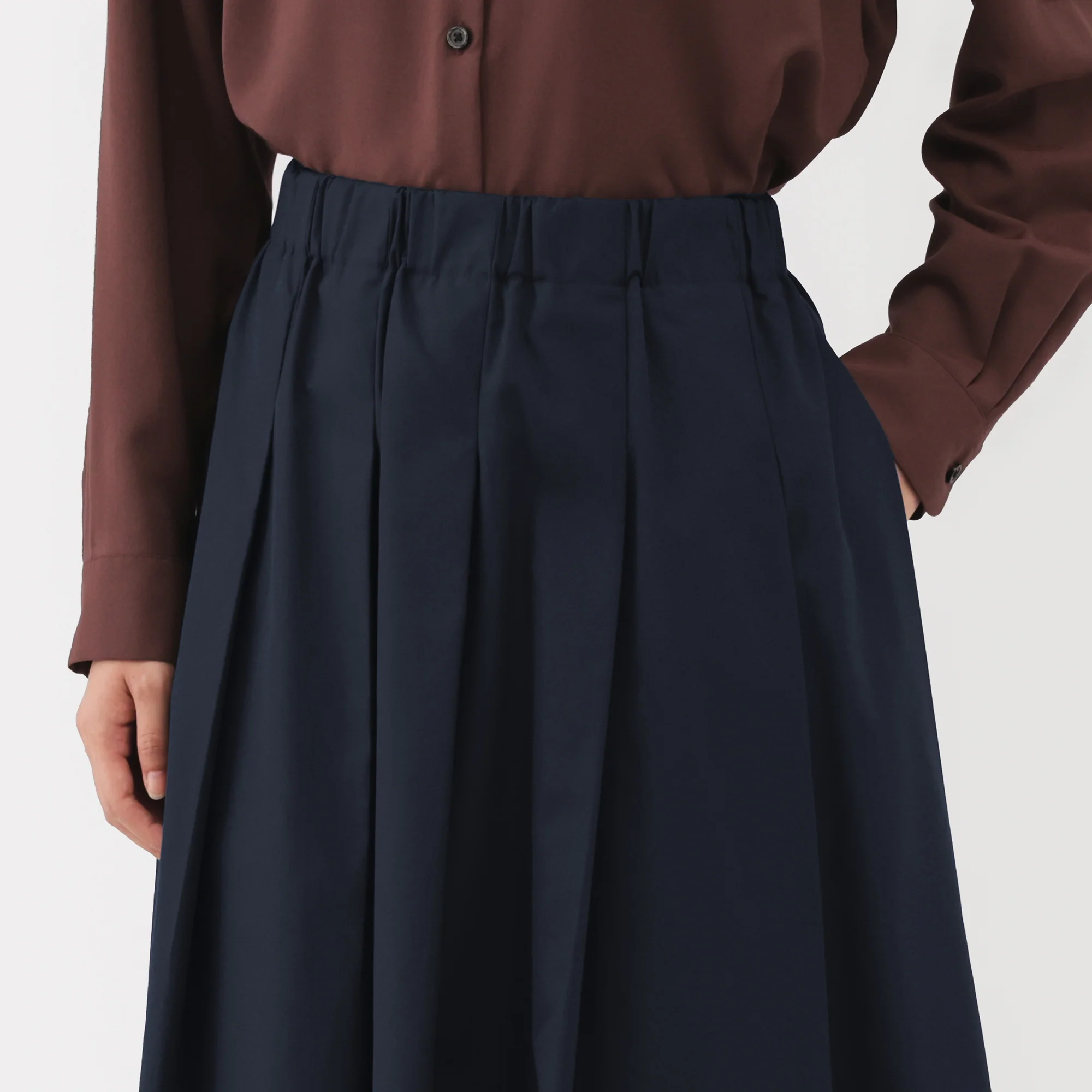 Labo Polyester Cotton Tuck Skirt - Image 18