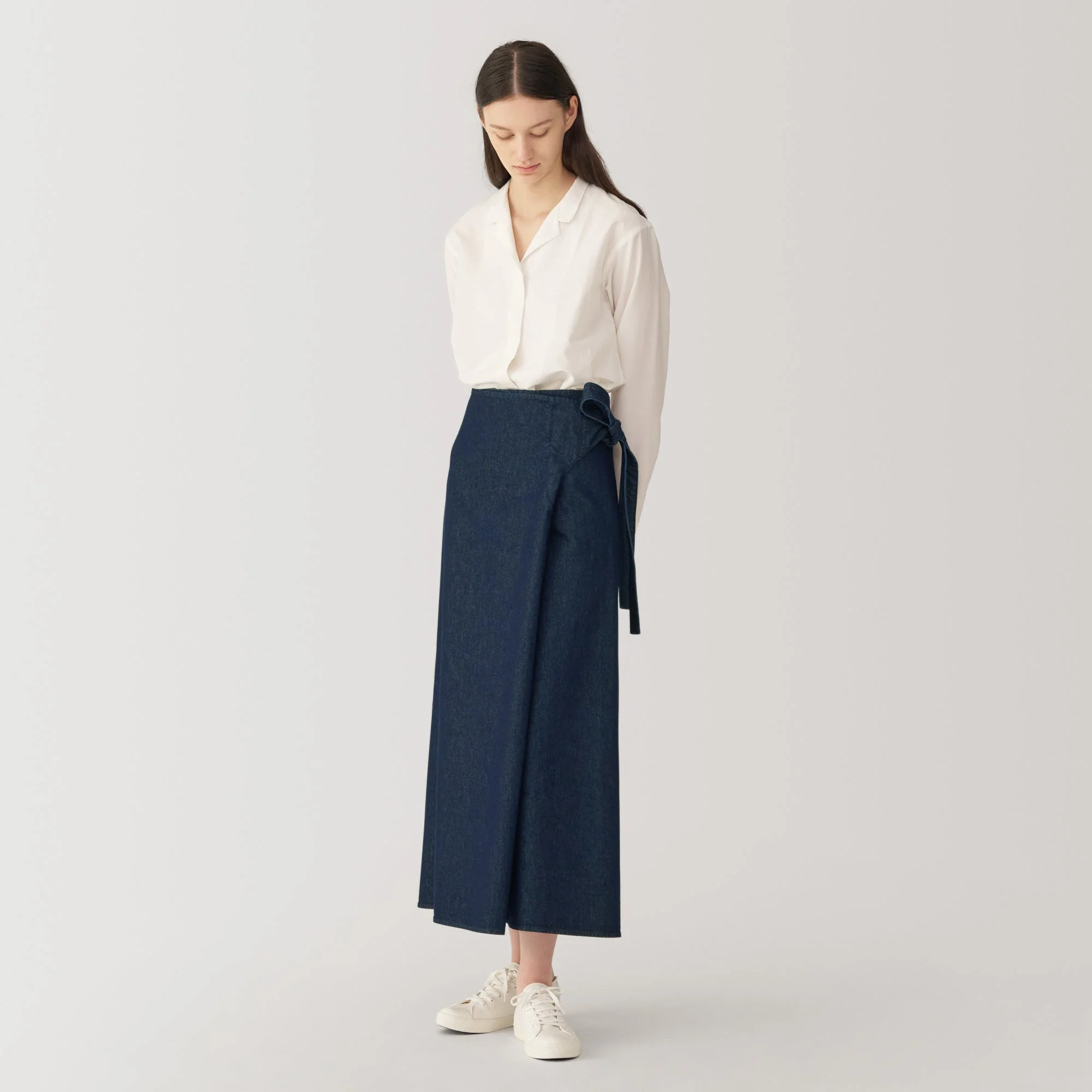 Labo Women's Washi Blend Denim Wrap-Around Skirt - Image 3