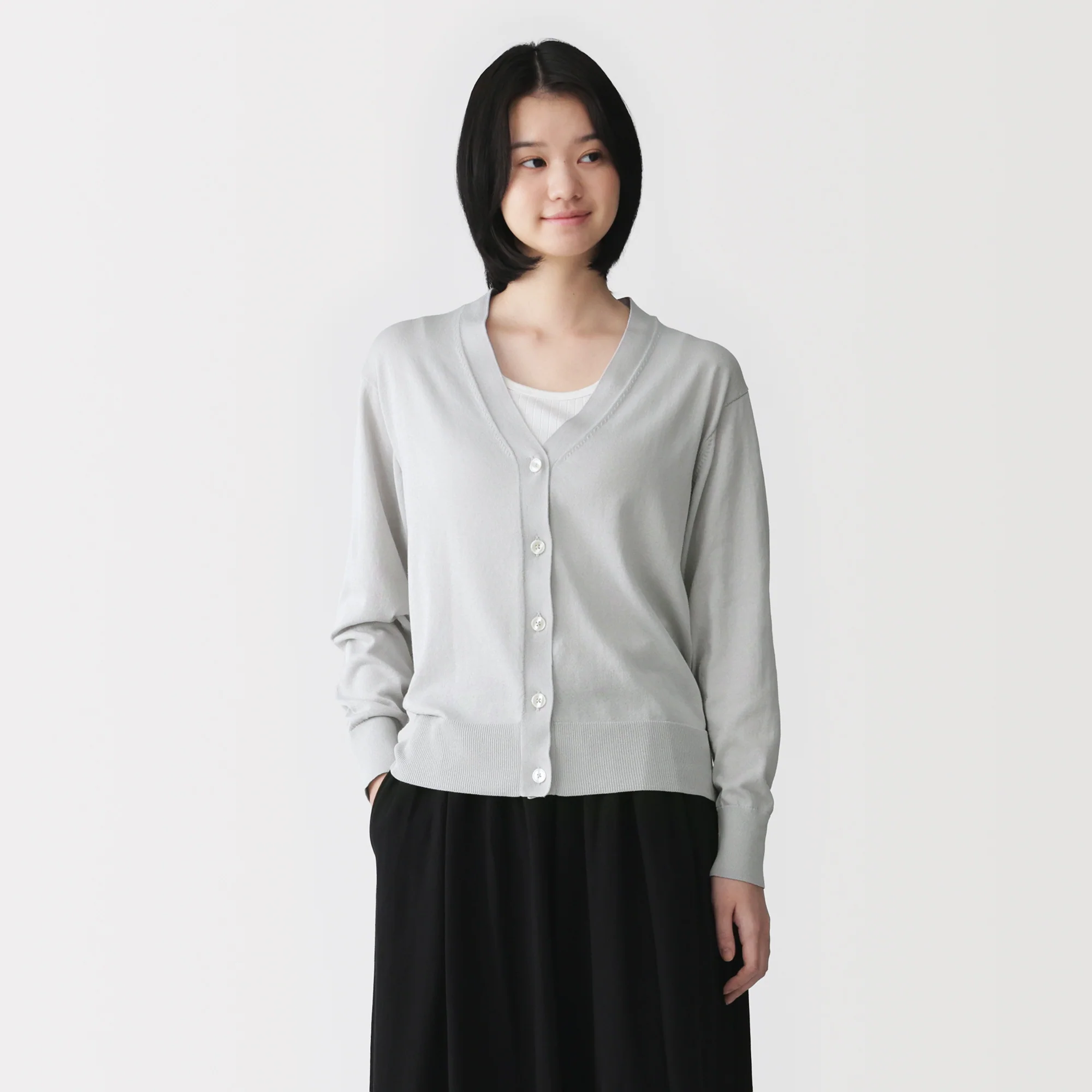 Light Knit V-Neck Cardigan - Image 19