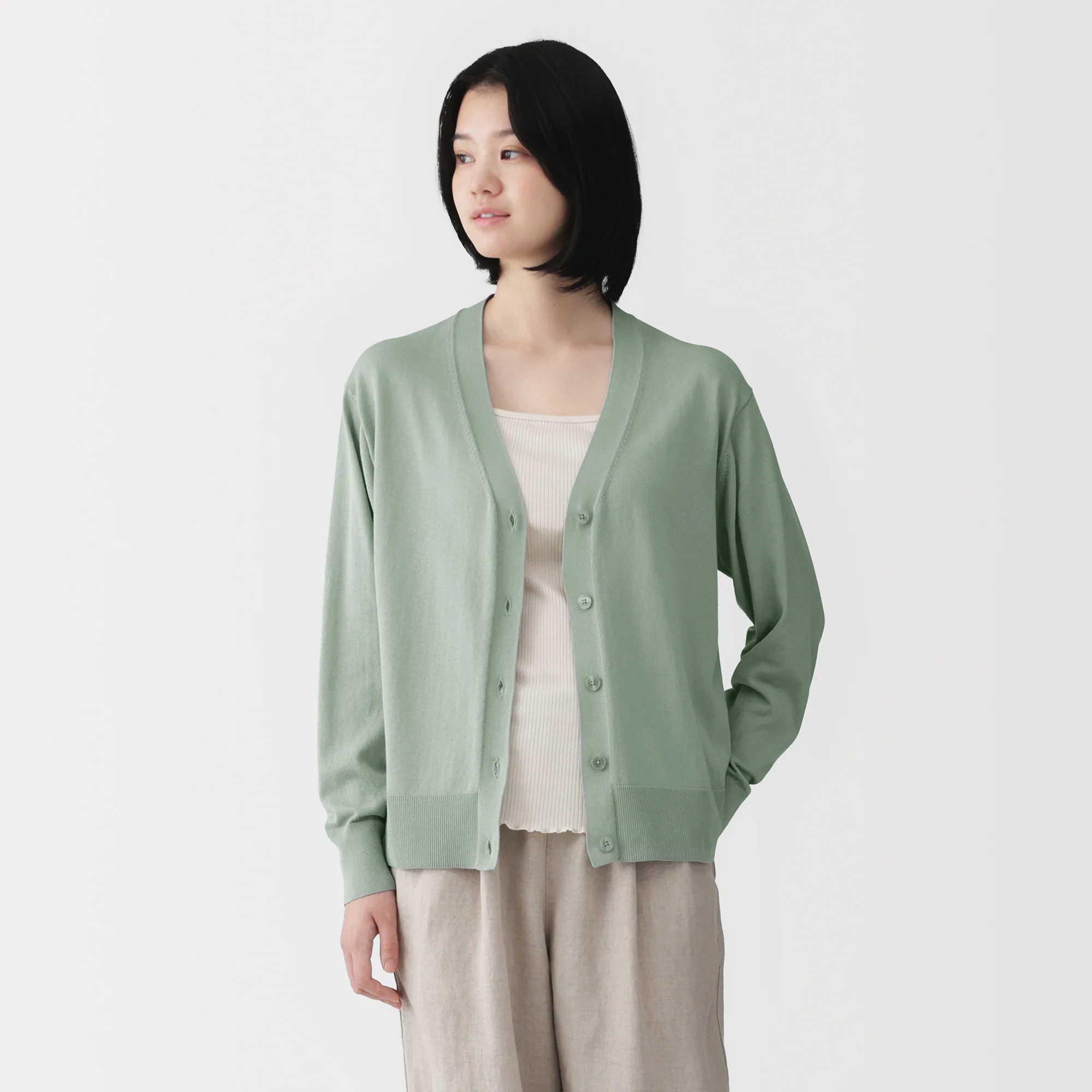 Light Knit V-Neck Cardigan - Image 35