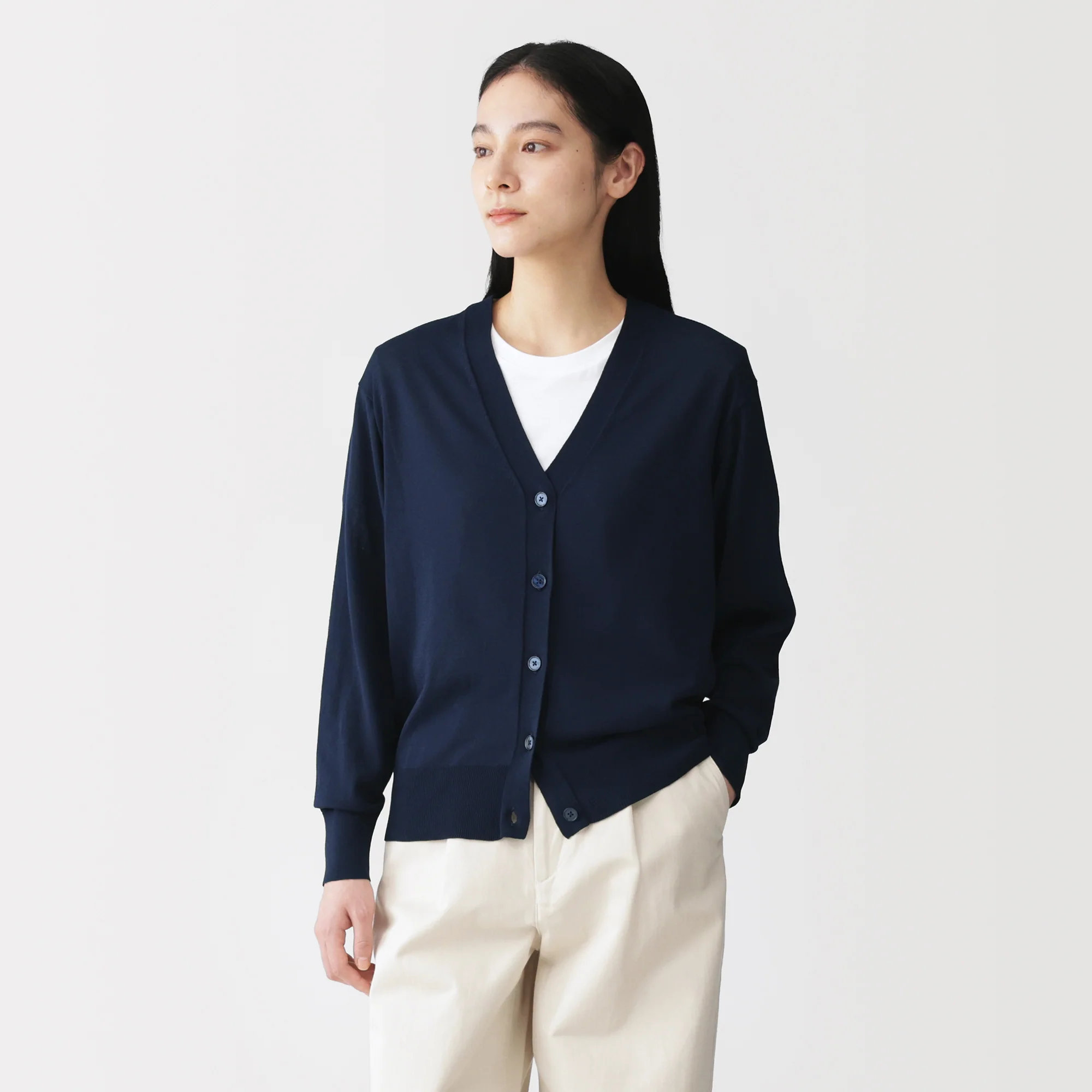 Light Knit V-Neck Cardigan - Image 43