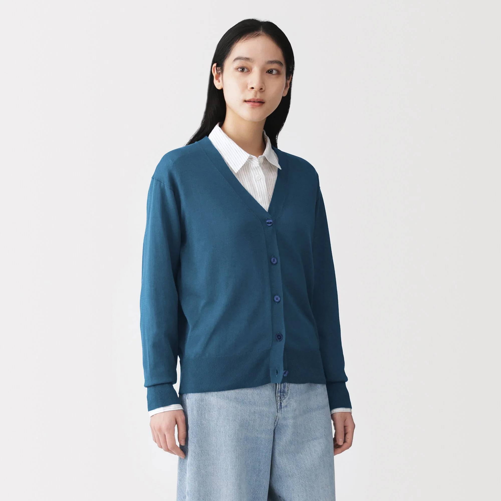 Light Knit V-Neck Cardigan - Image 59