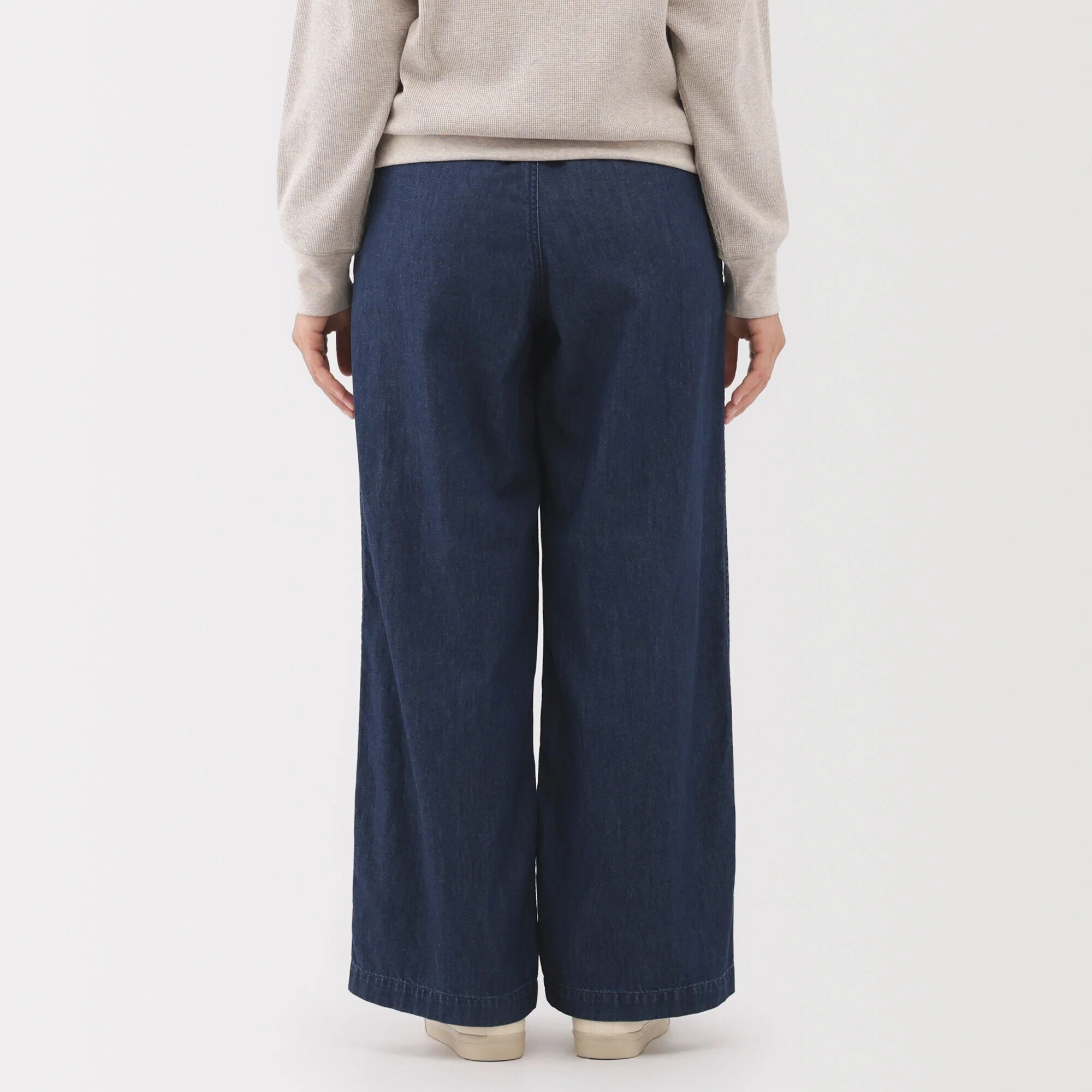 Lightweight Denim Wide Pants - Image 6