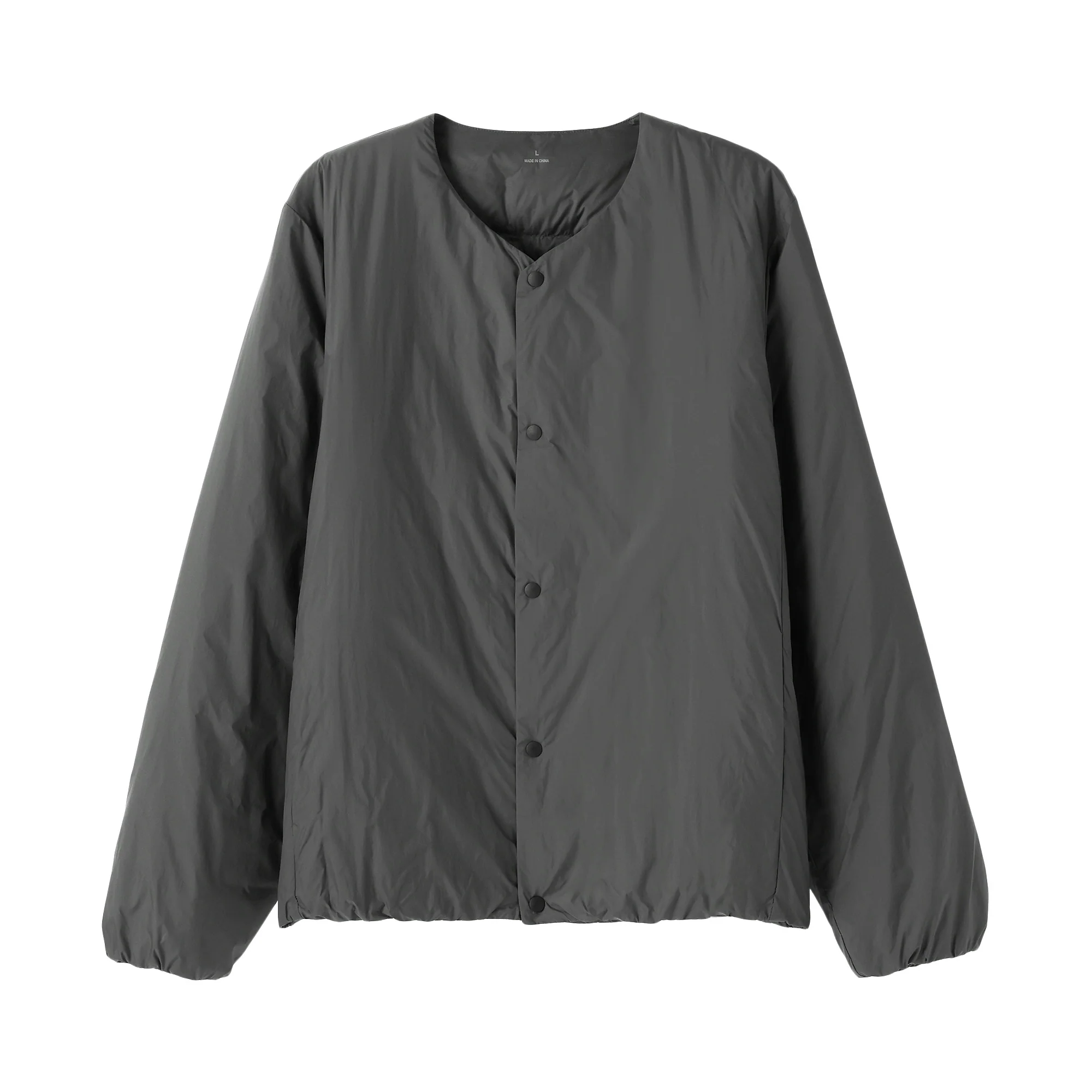Lightweight Down Collarless Jacket - Image 2