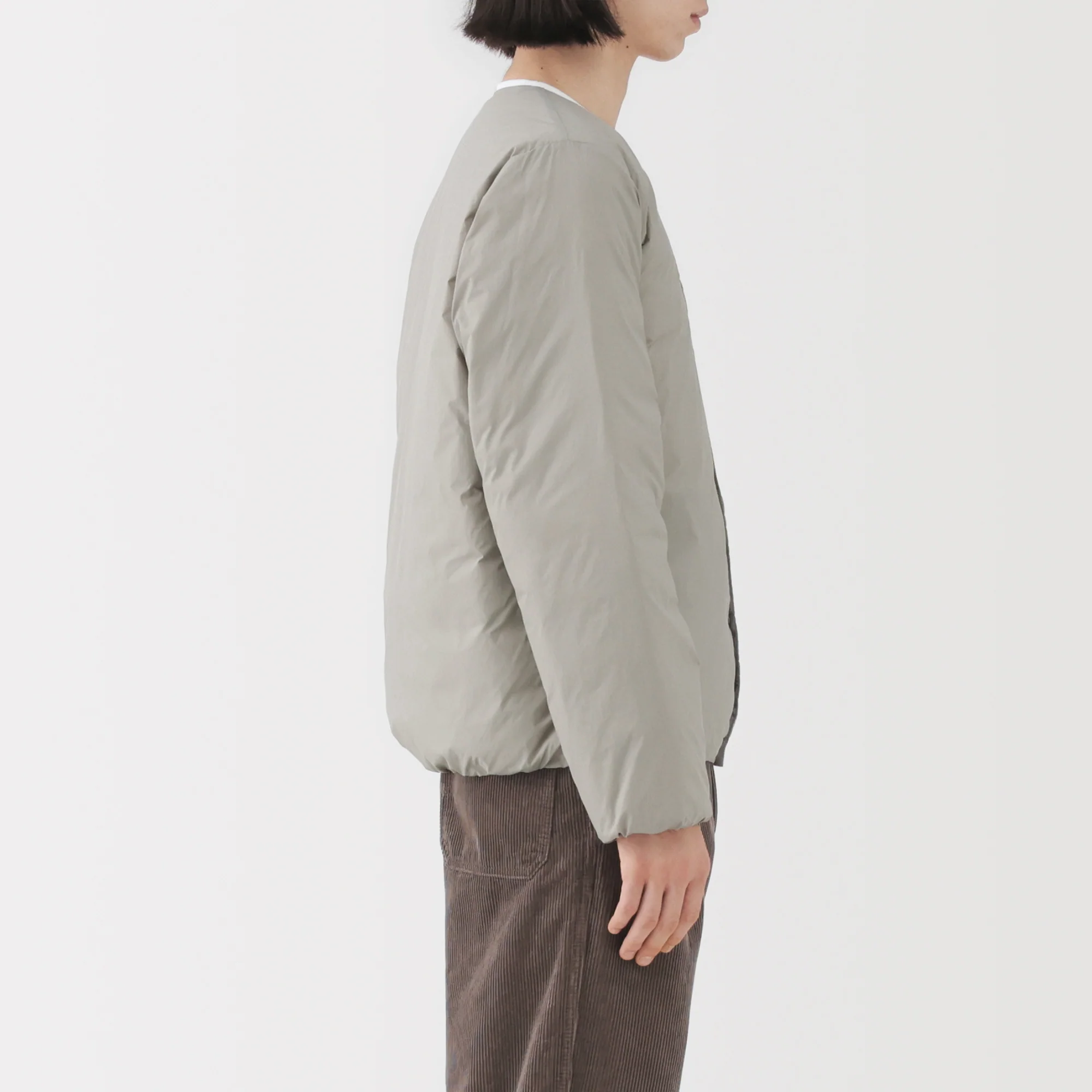 Lightweight Down Collarless Jacket - Image 25