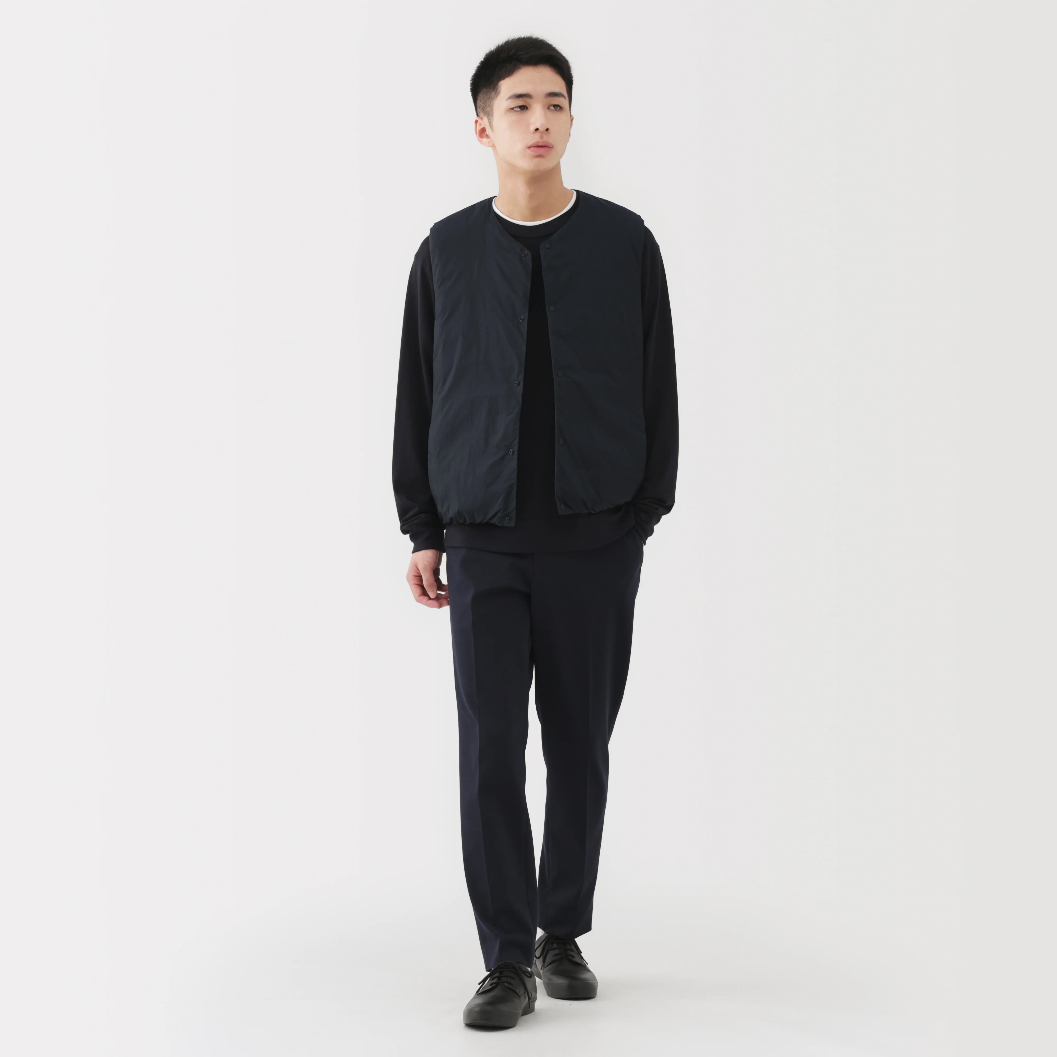 Lightweight Down Collarless Vest - Image 37