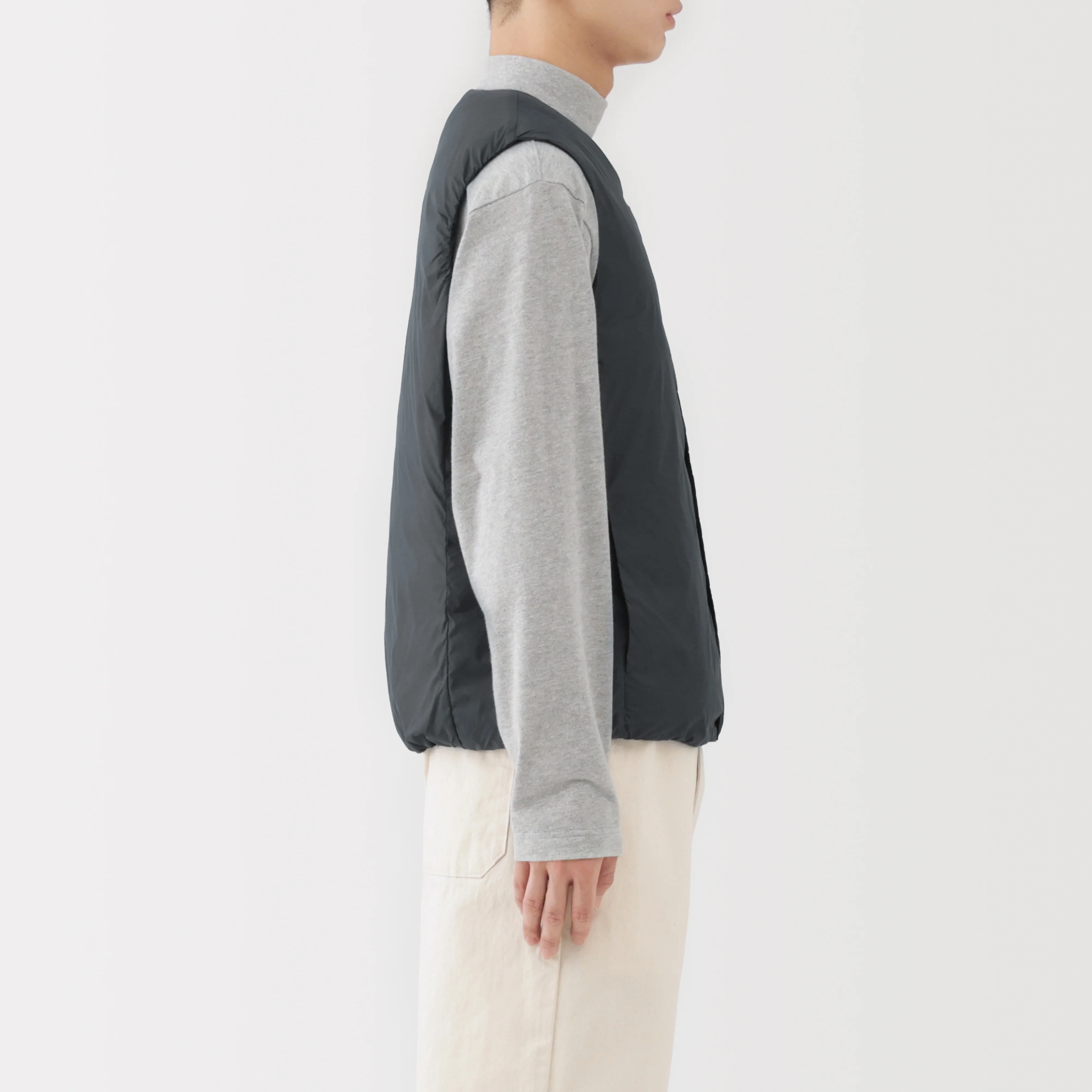 Lightweight Down Collarless Vest - Image 38
