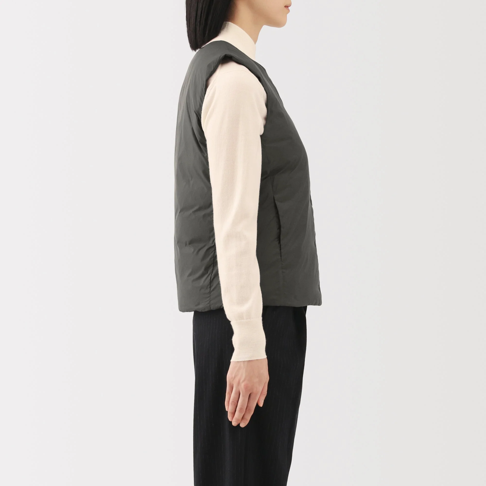 Lightweight Down Collarless Vest - Image 49