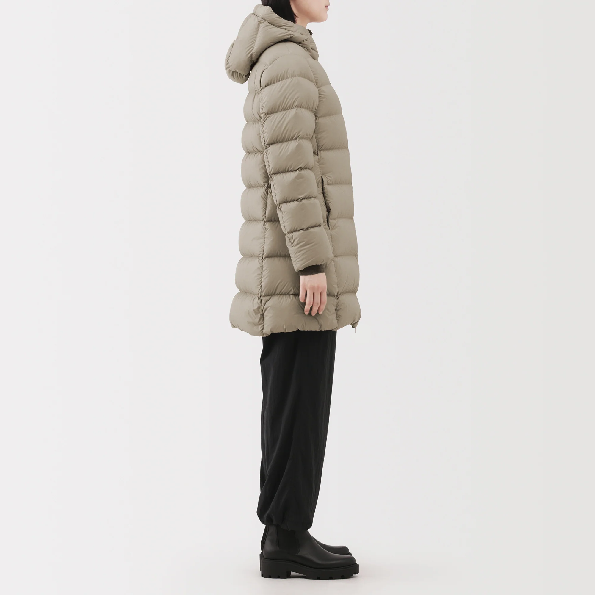 Lightweight Down Hooded Coat - Image 16