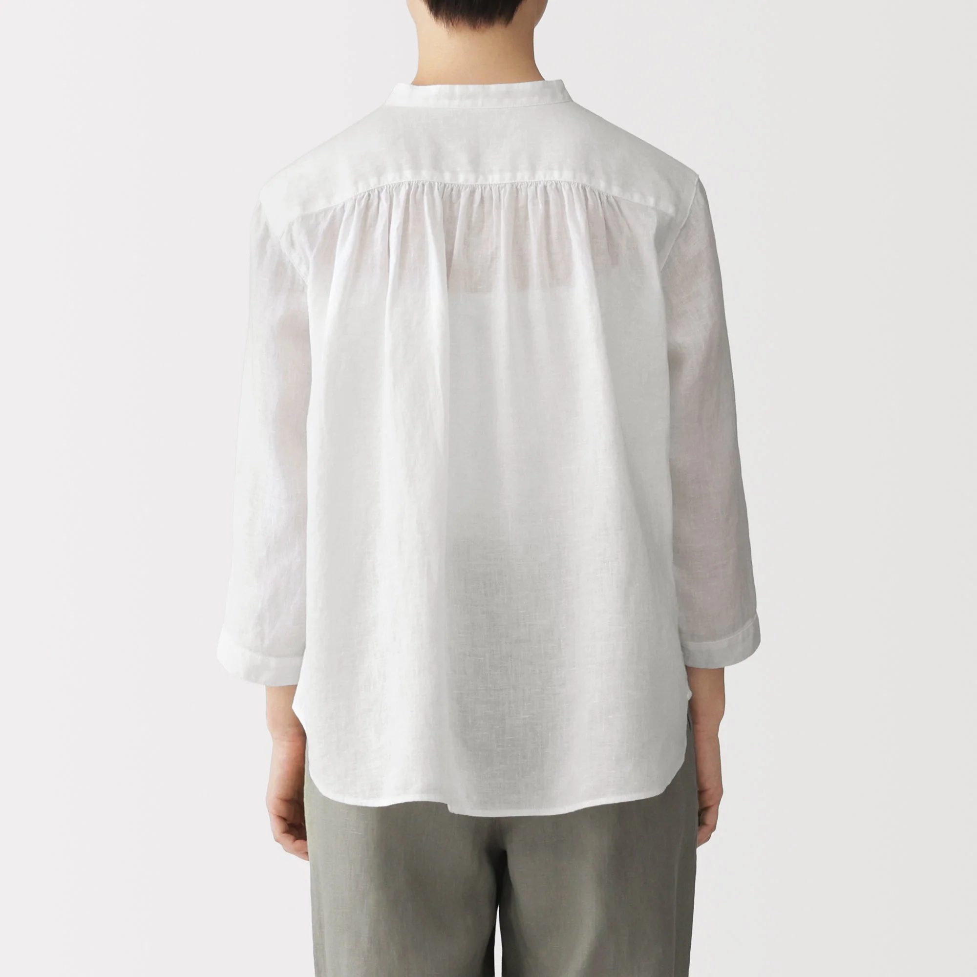 Linen 3/4 Sleeve Blouse - Image 33