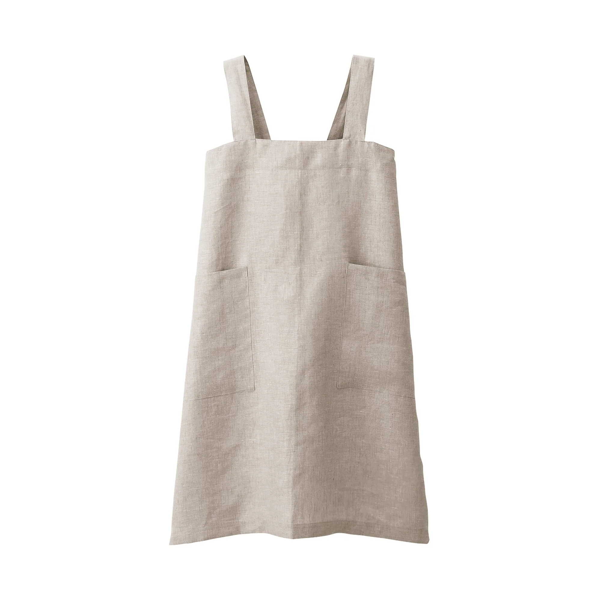 Linen Plain Weave Shoulder Strap Apron