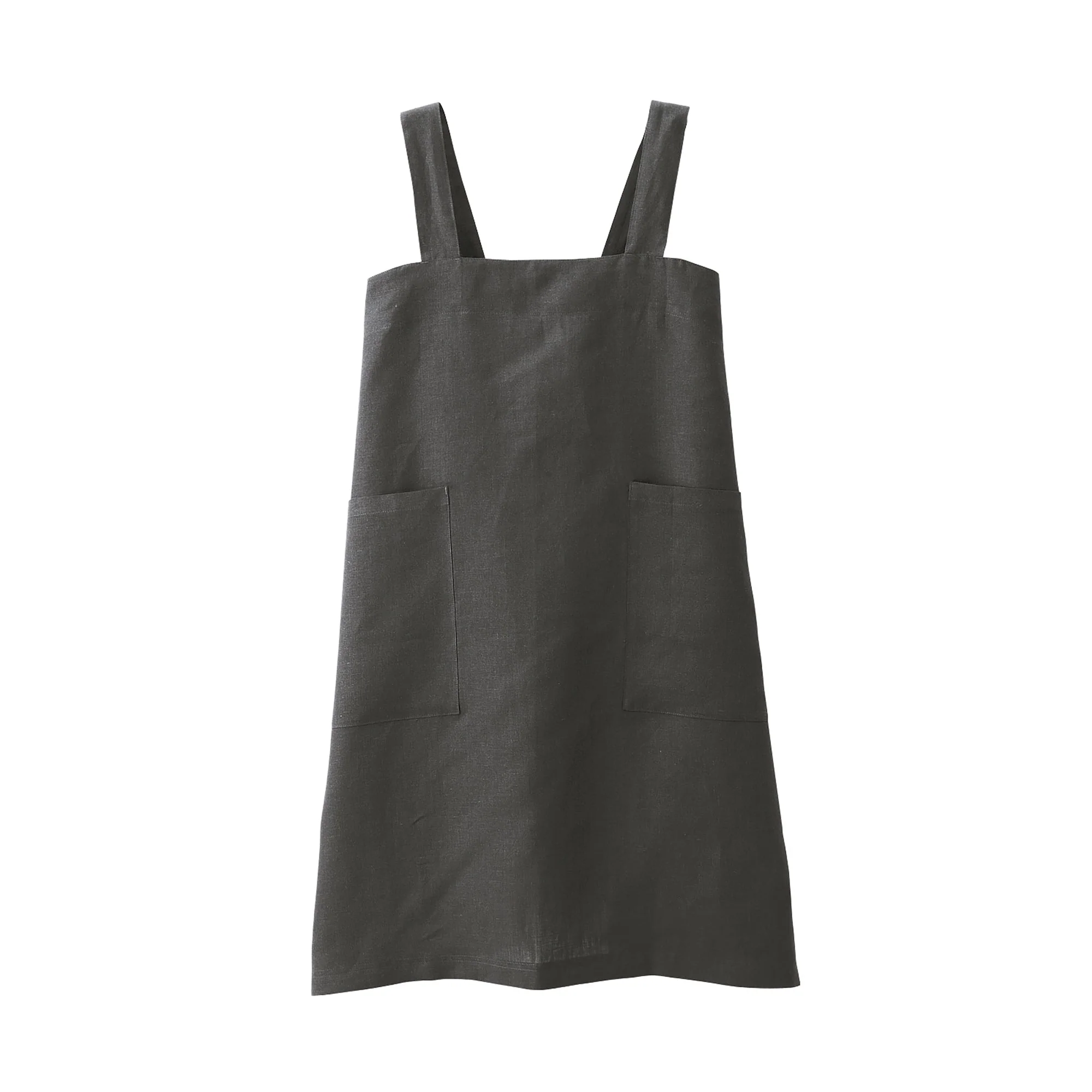 Linen Plain Weave Shoulder Strap Apron - Image 8