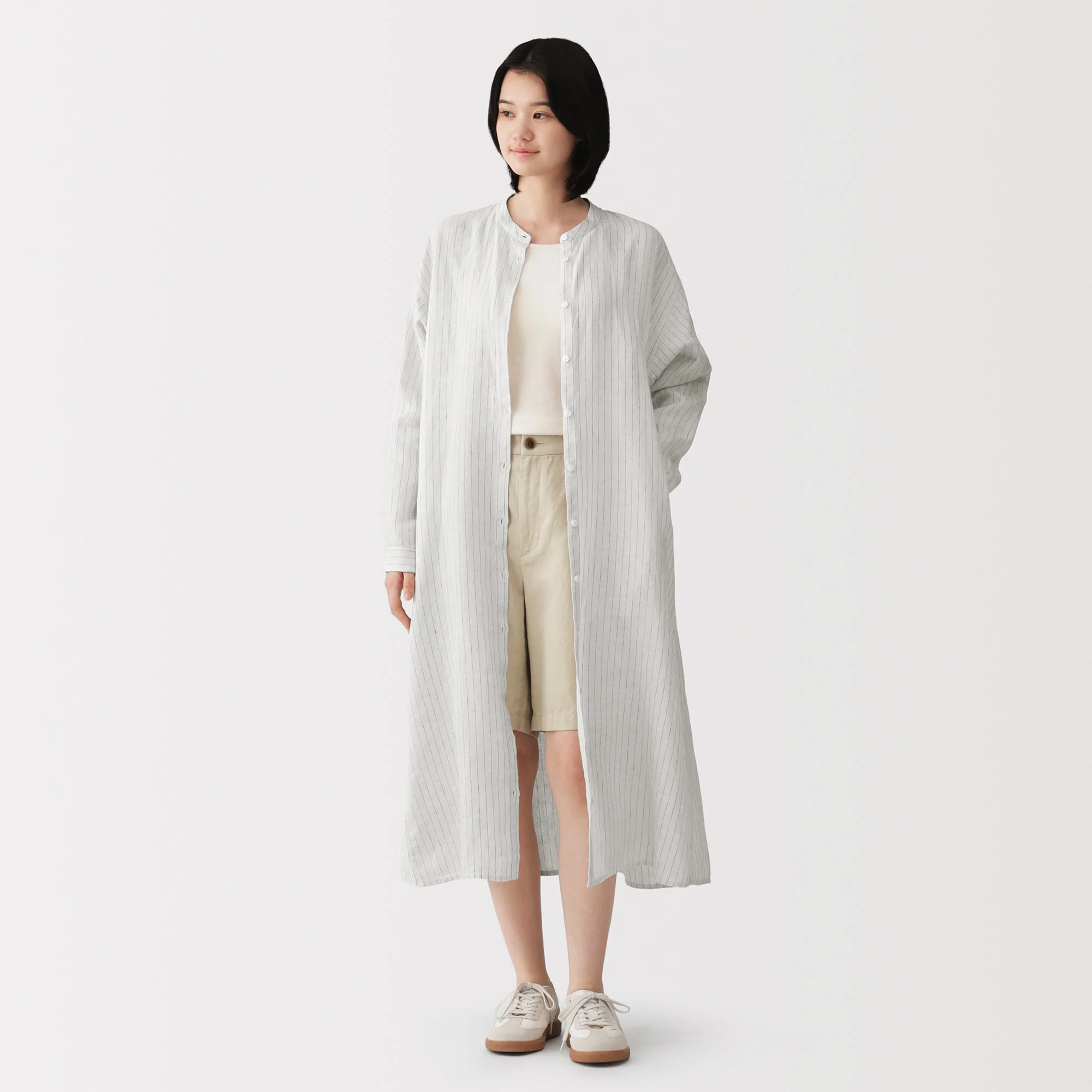 Linen Shirt Dress - Image 11