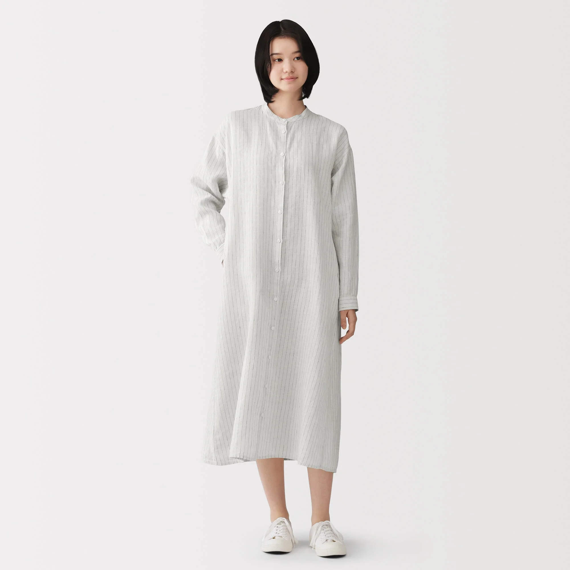 Linen Shirt Dress - Image 12