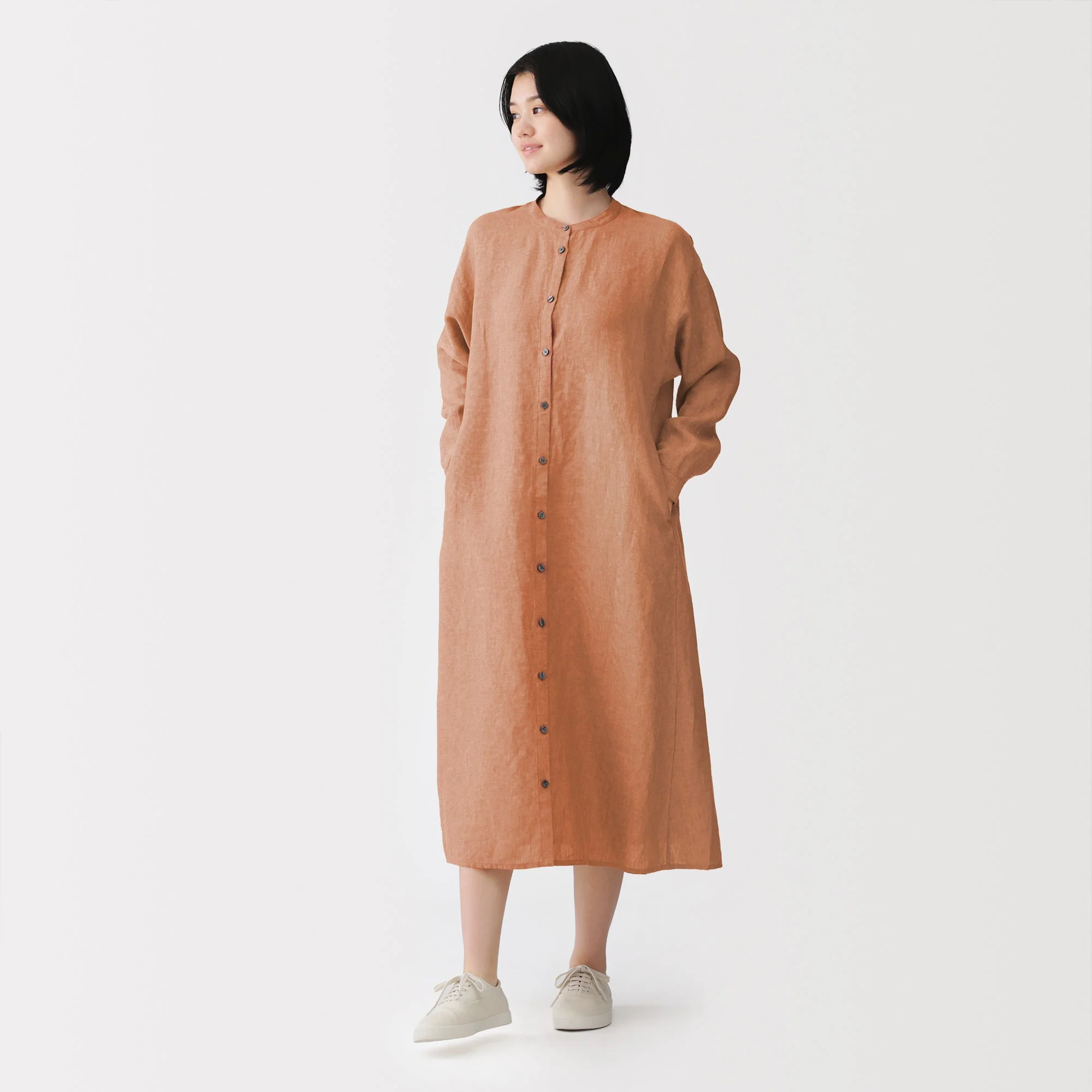 Linen Shirt Dress - Image 19