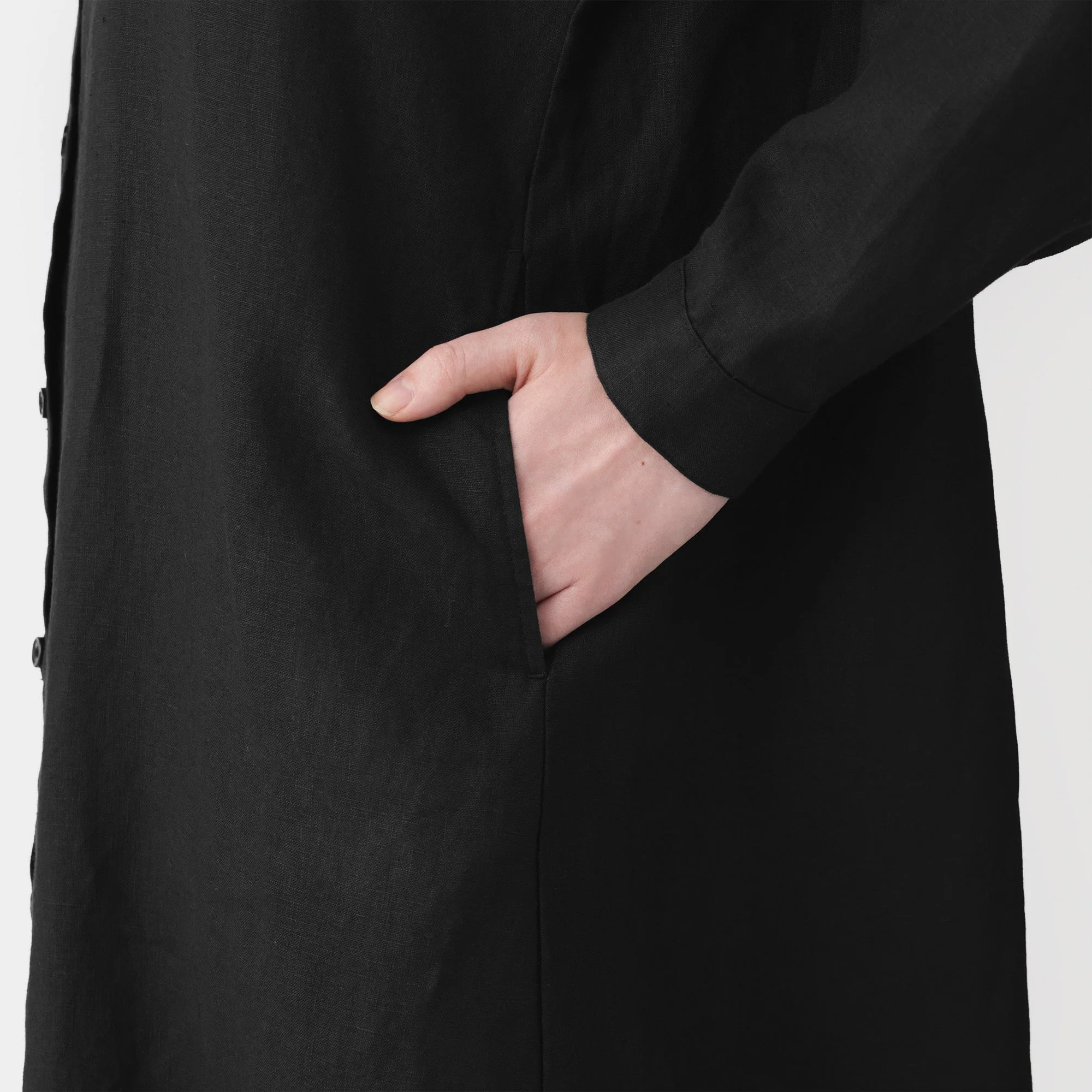 Linen Shirt Dress - Image 32