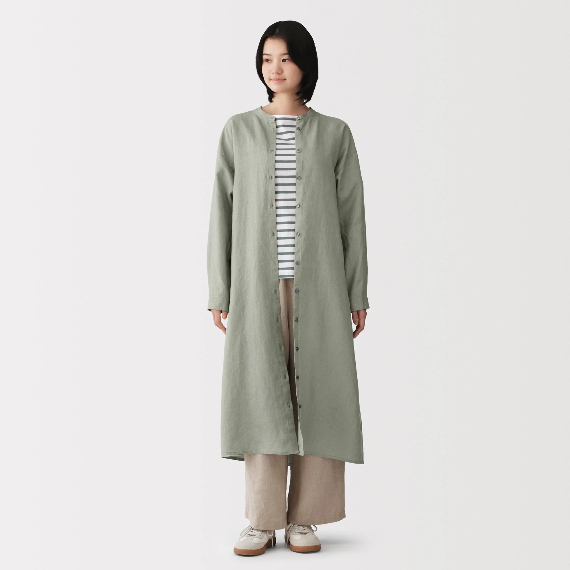 Linen Shirt Dress - Image 4