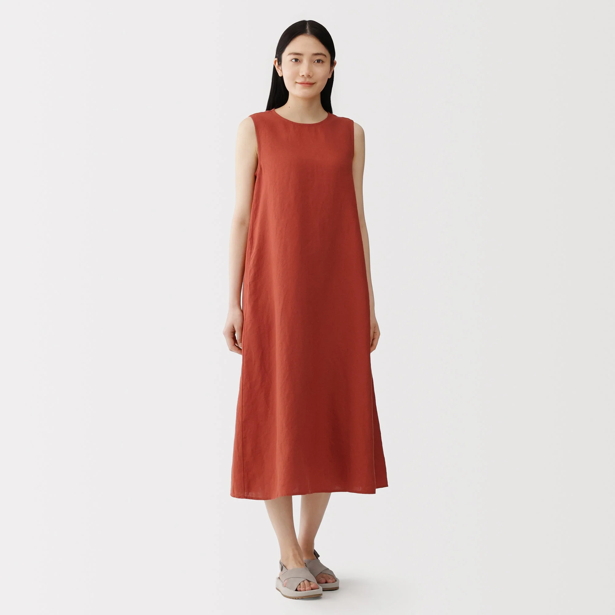 Linen Sleeveless Dress - Image 19