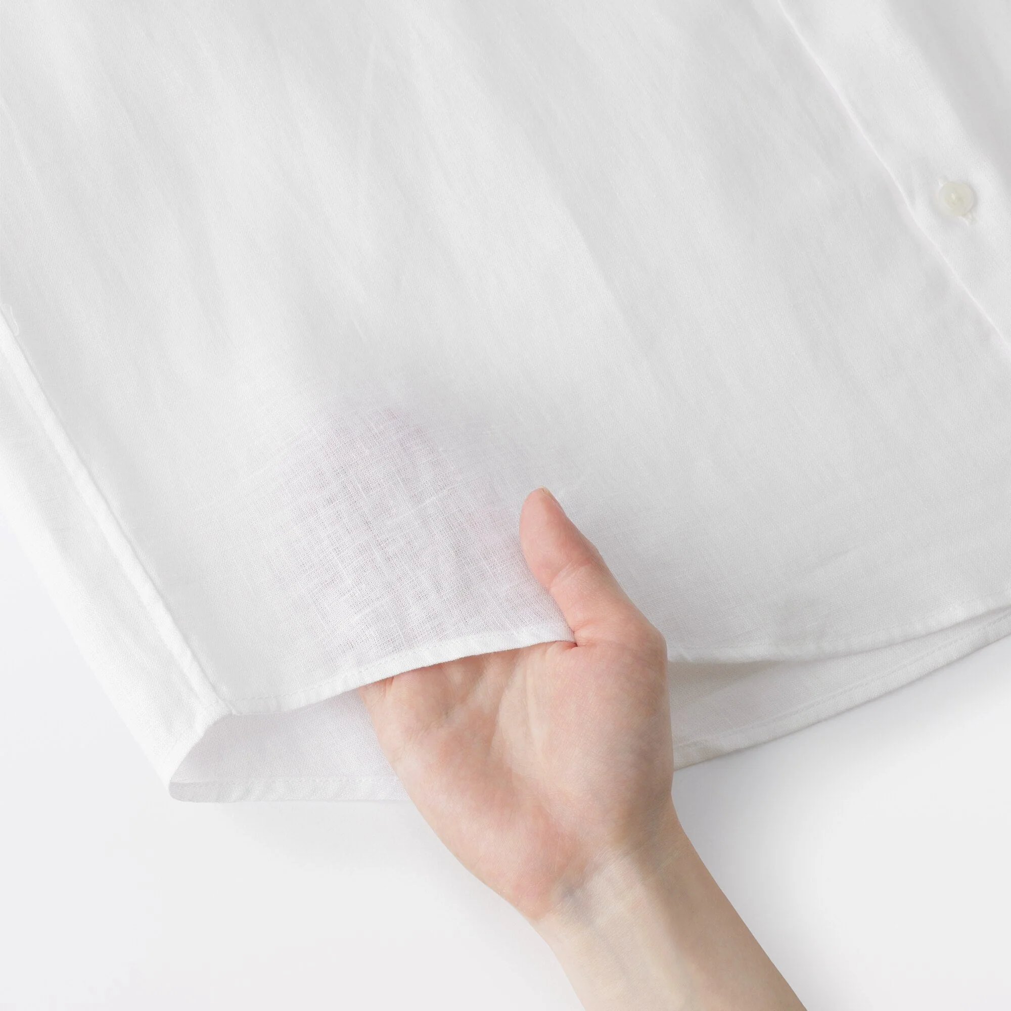Linen Stand Collar Shirt - Image 28
