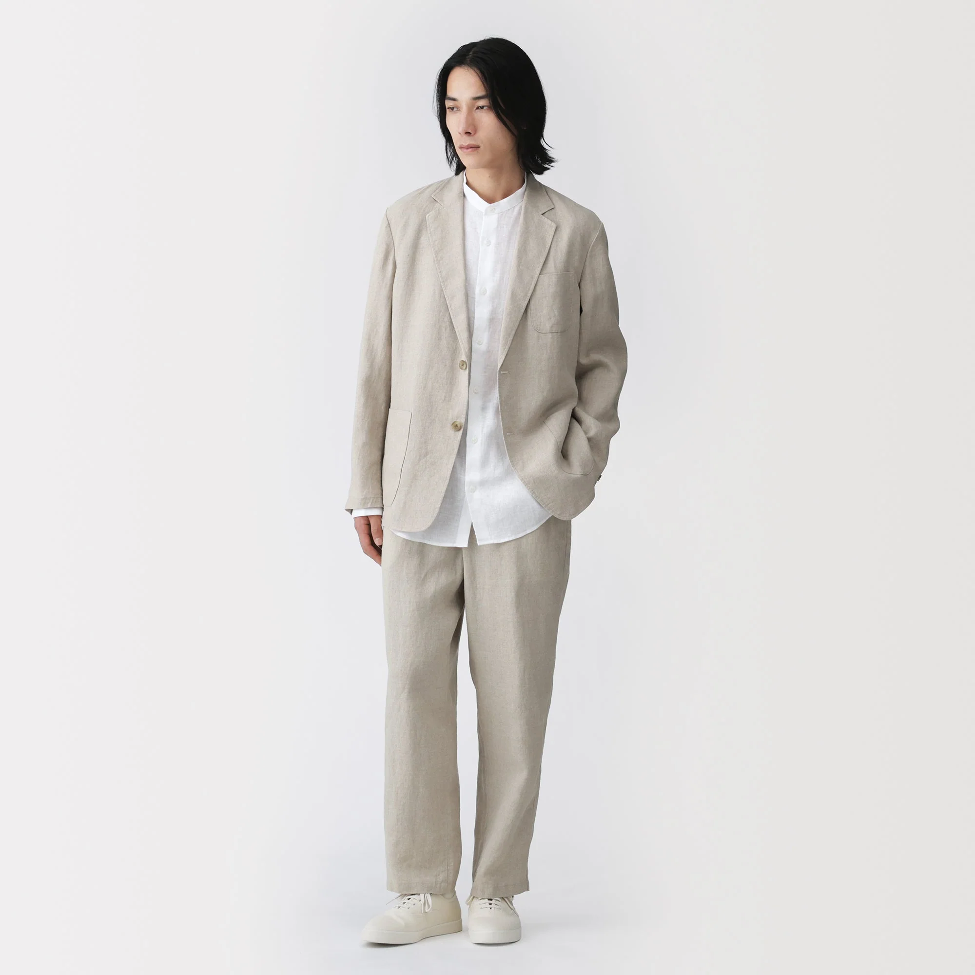 Linen Tapered Pants - Image 4