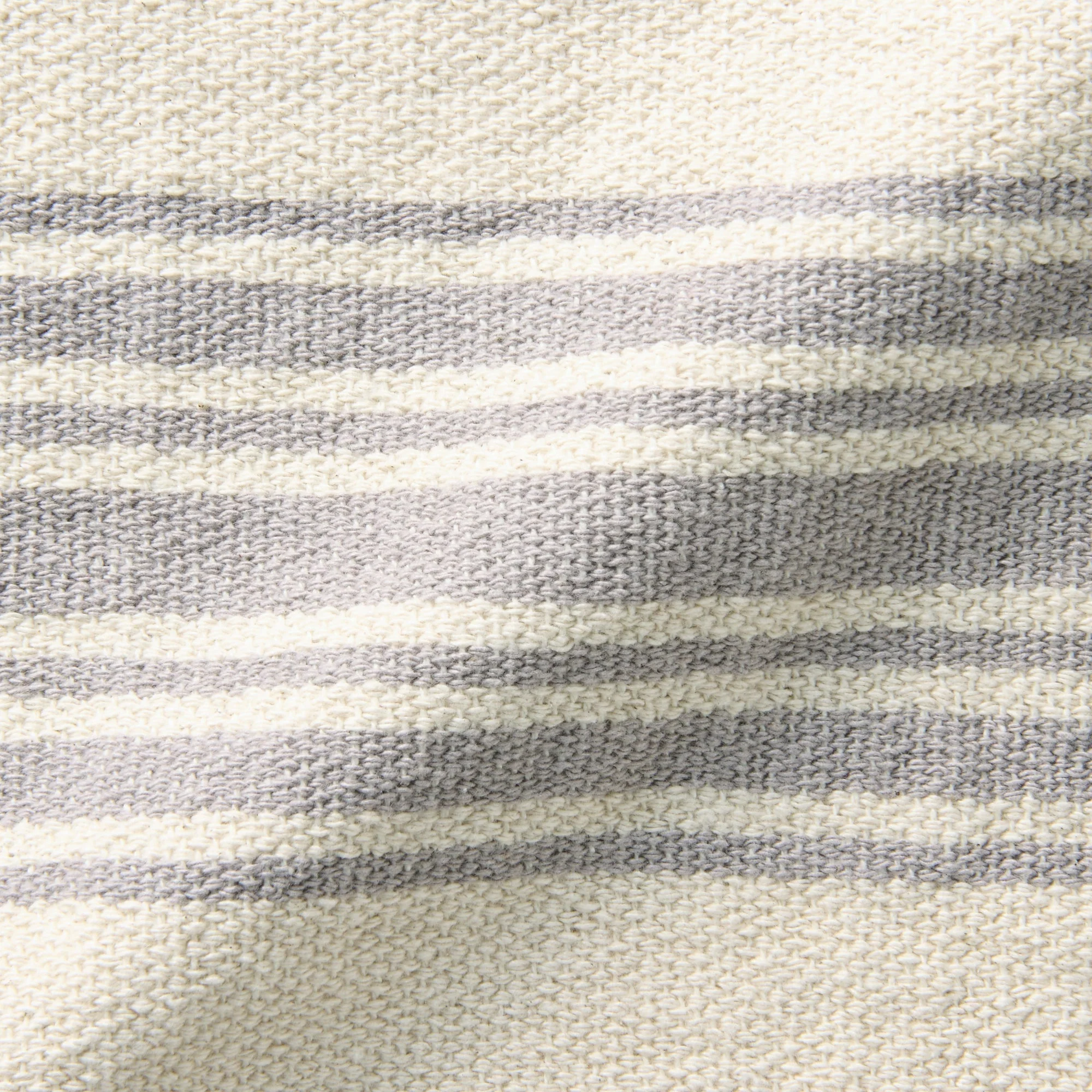 Low-Count Indian Cotton Placemat Center Striped - Natural Grey - Image 3