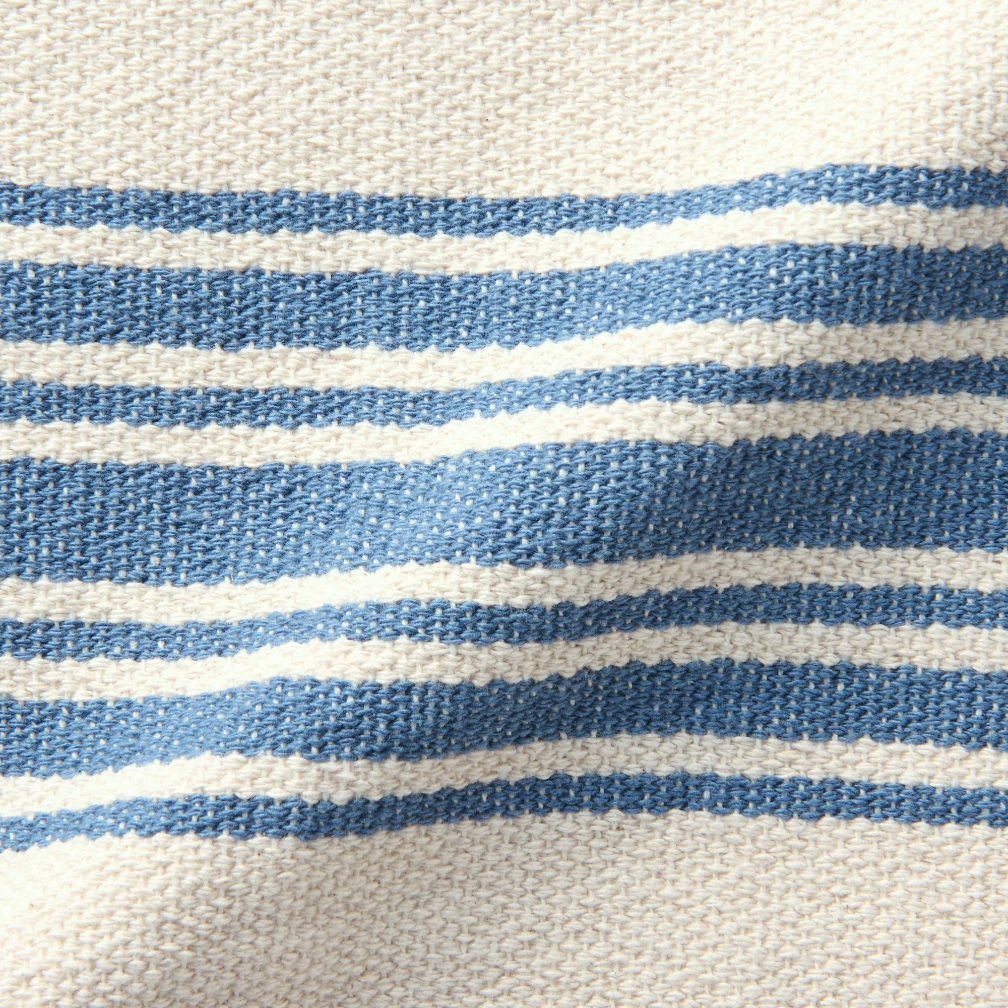 Low-Count Indian Cotton Placemat Center Striped - Natural Blue - Image 3