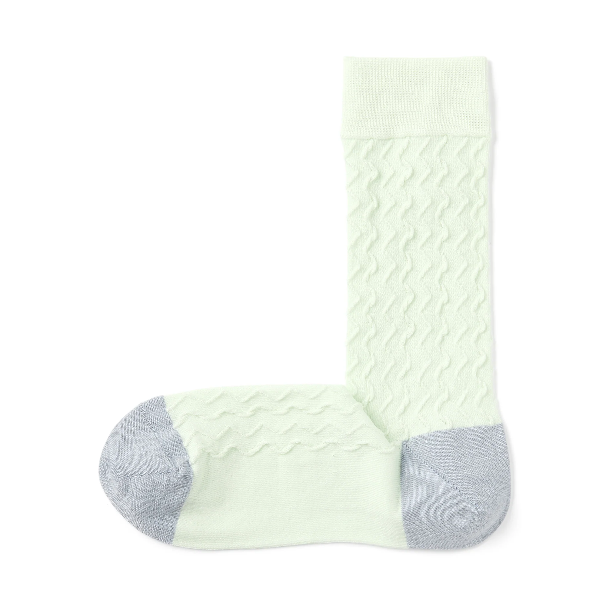 Lustrous Cotton Yarn Pattern Stitch Socks - Image 4