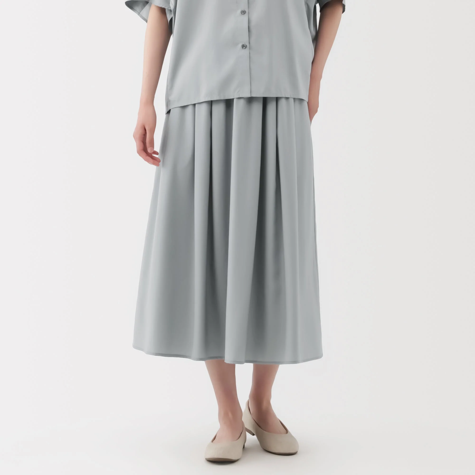 Lyocell Blend Flared Skirt - Image 23