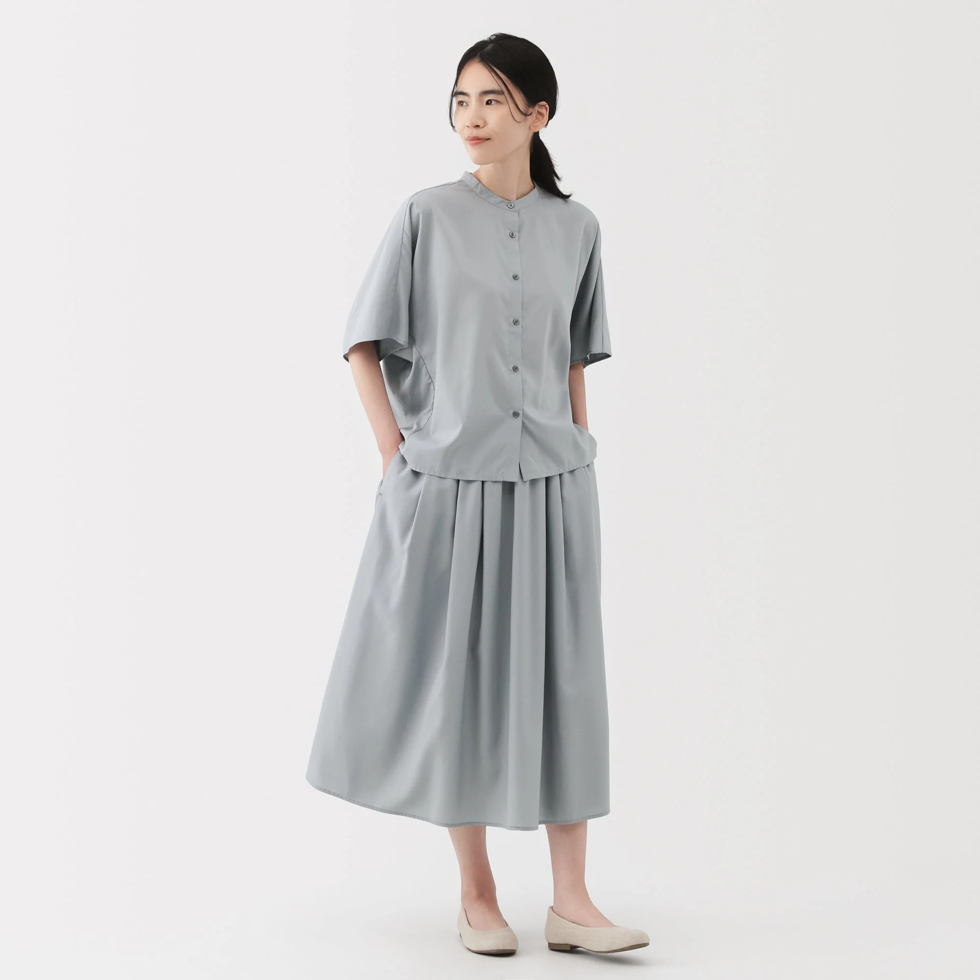 Lyocell Blend Flared Skirt - Image 24