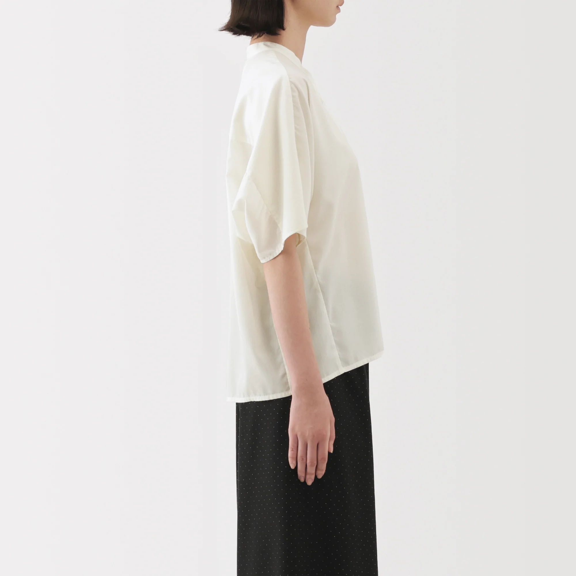 Lyocell Blend Half-Sleeve Blouse - Image 15