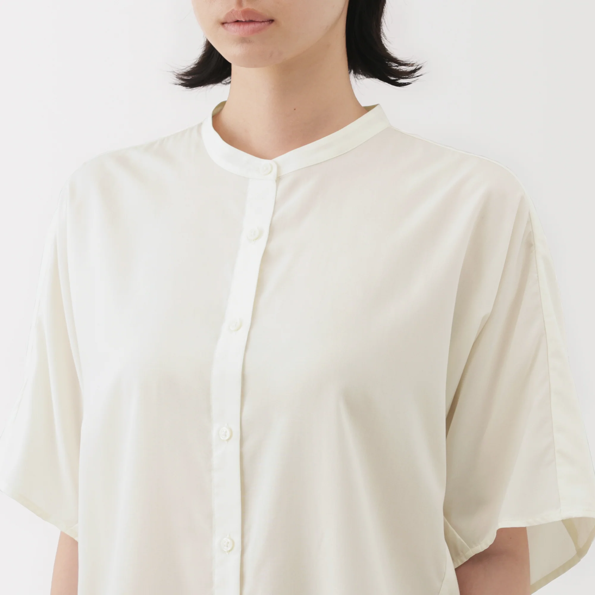 Lyocell Blend Half-Sleeve Blouse - Image 17