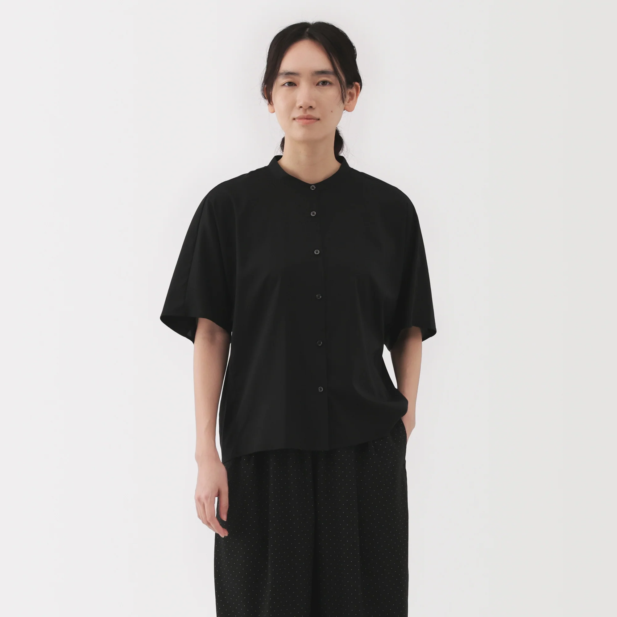 Lyocell Blend Half-Sleeve Blouse - Image 23