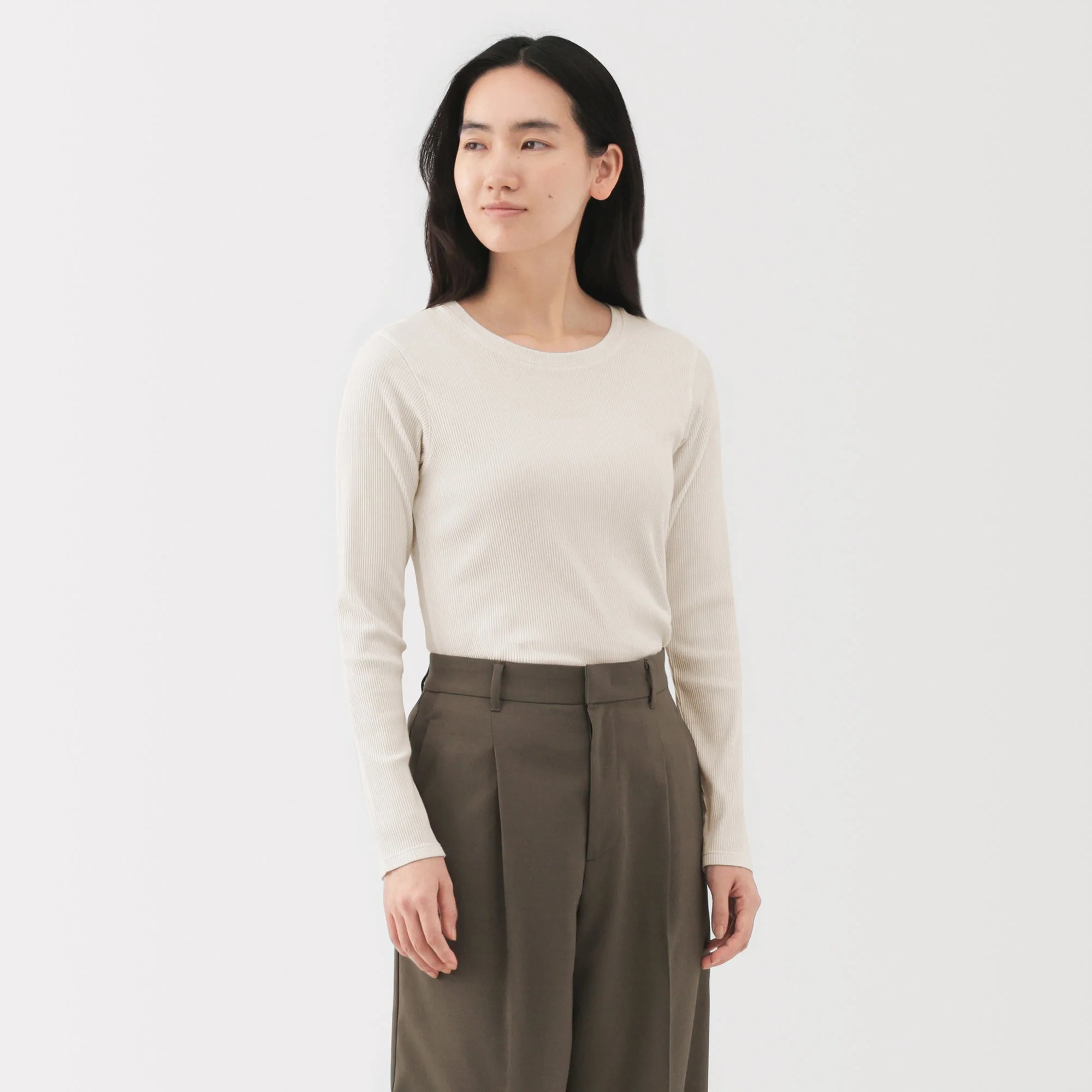 Lyocell Blend Rib T-Shirt - Image 11