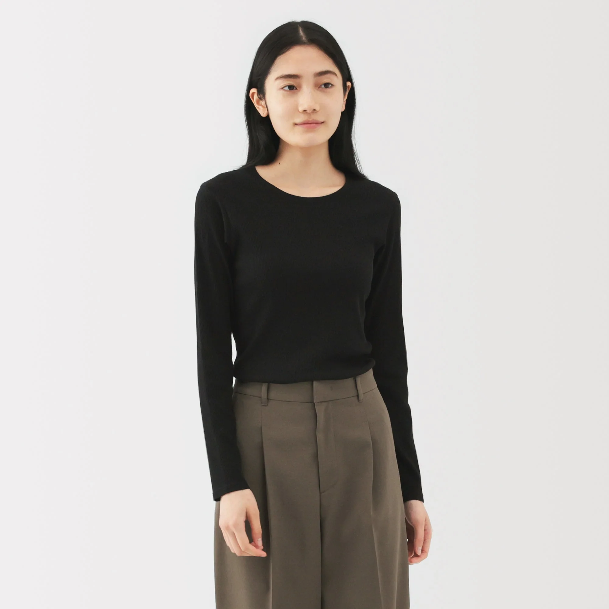 Lyocell Blend Rib T-Shirt - Image 27