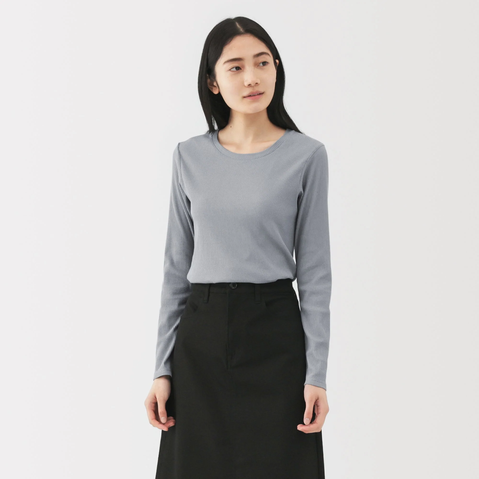Lyocell Blend Rib T-Shirt - Image 35