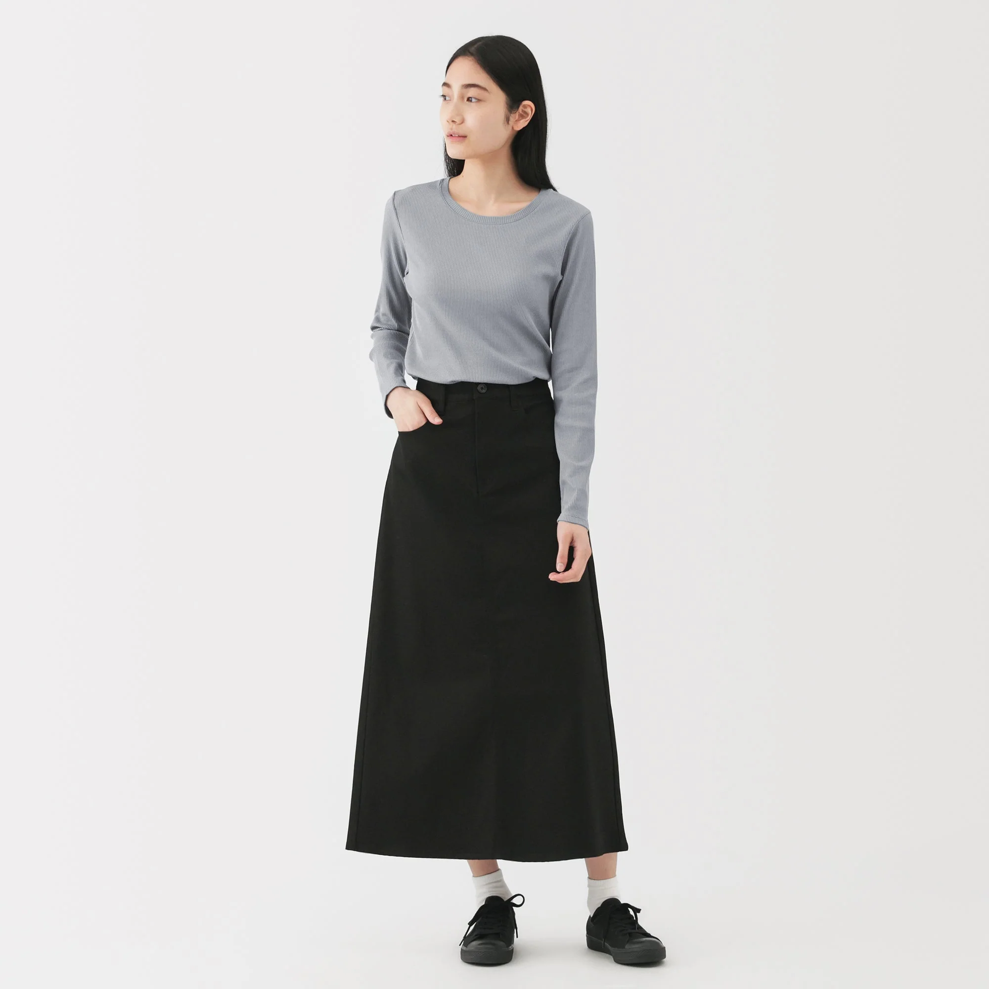 Lyocell Blend Rib T-Shirt - Image 36