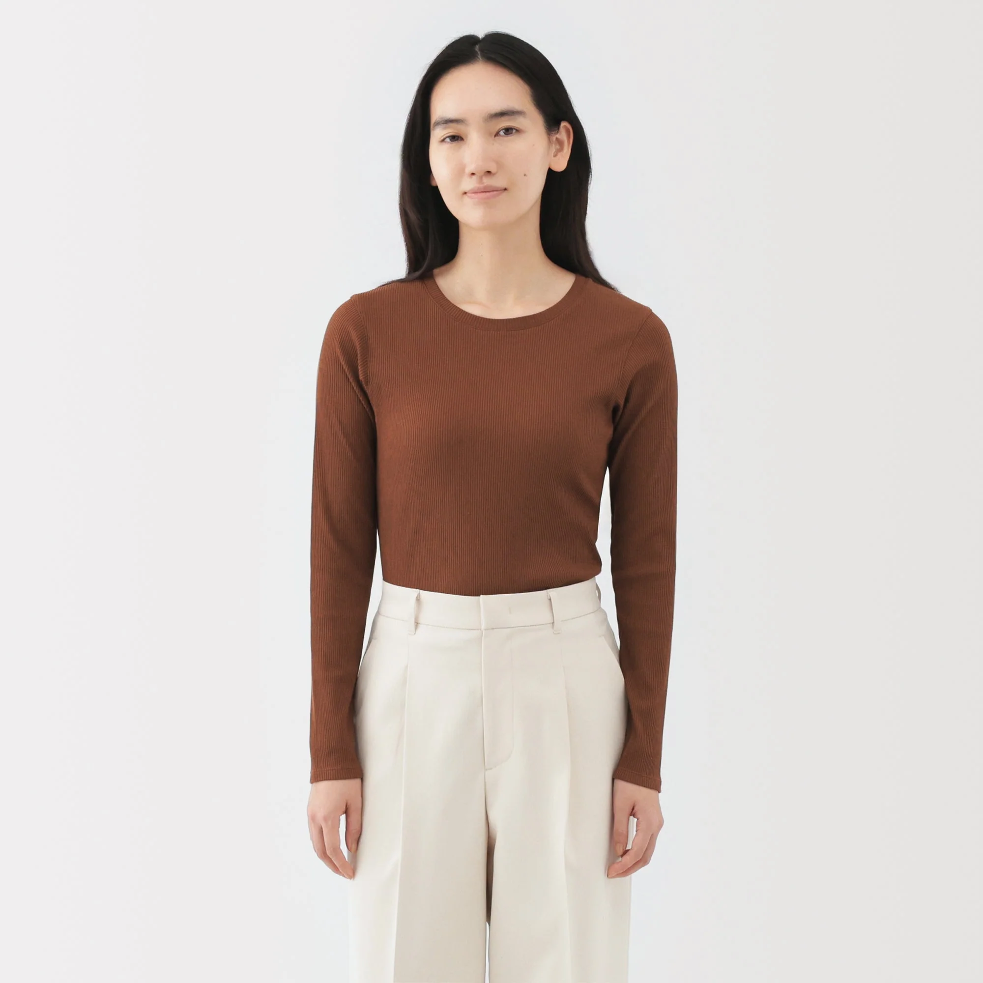 Lyocell Blend Rib T-Shirt - Image 43