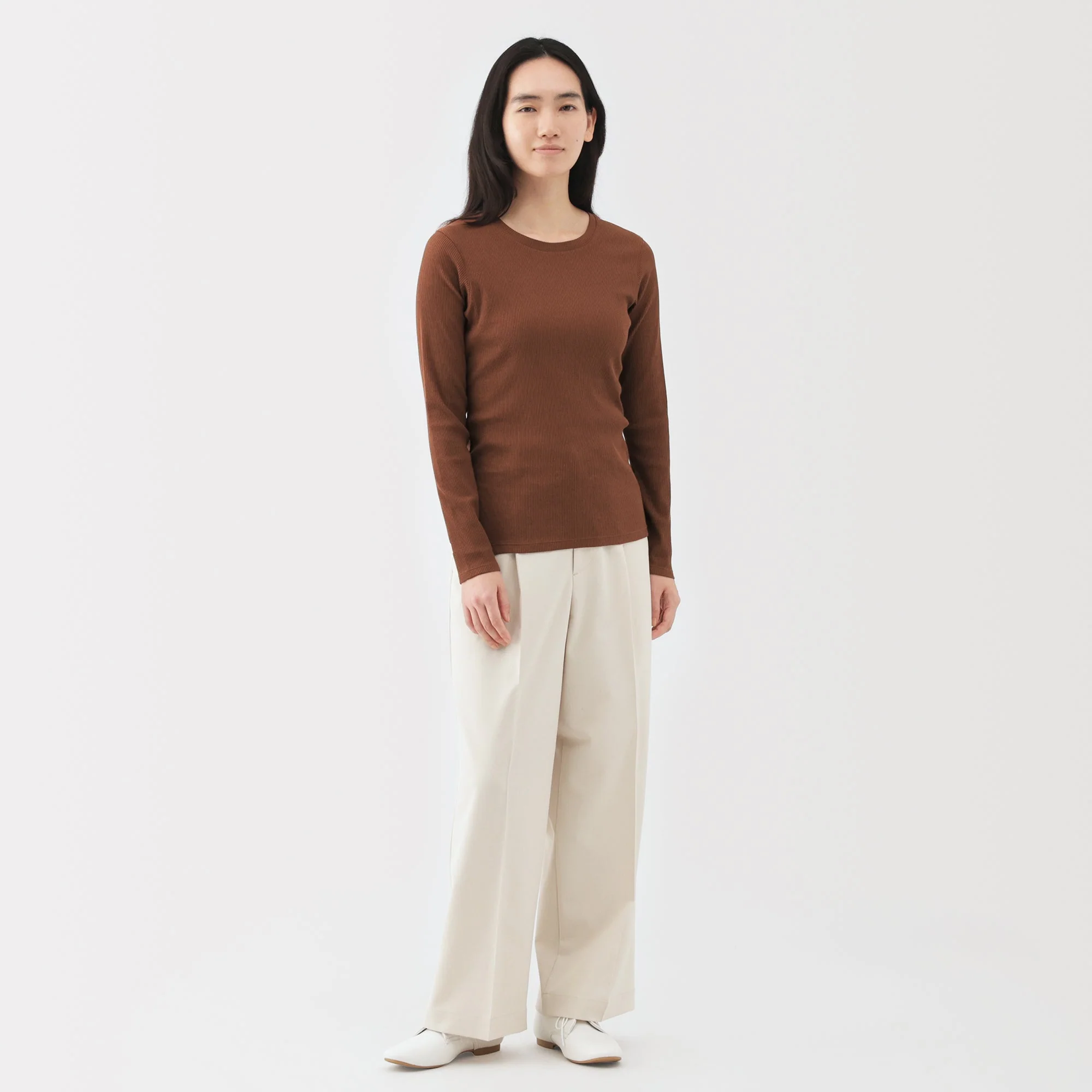 Lyocell Blend Rib T-Shirt - Image 44