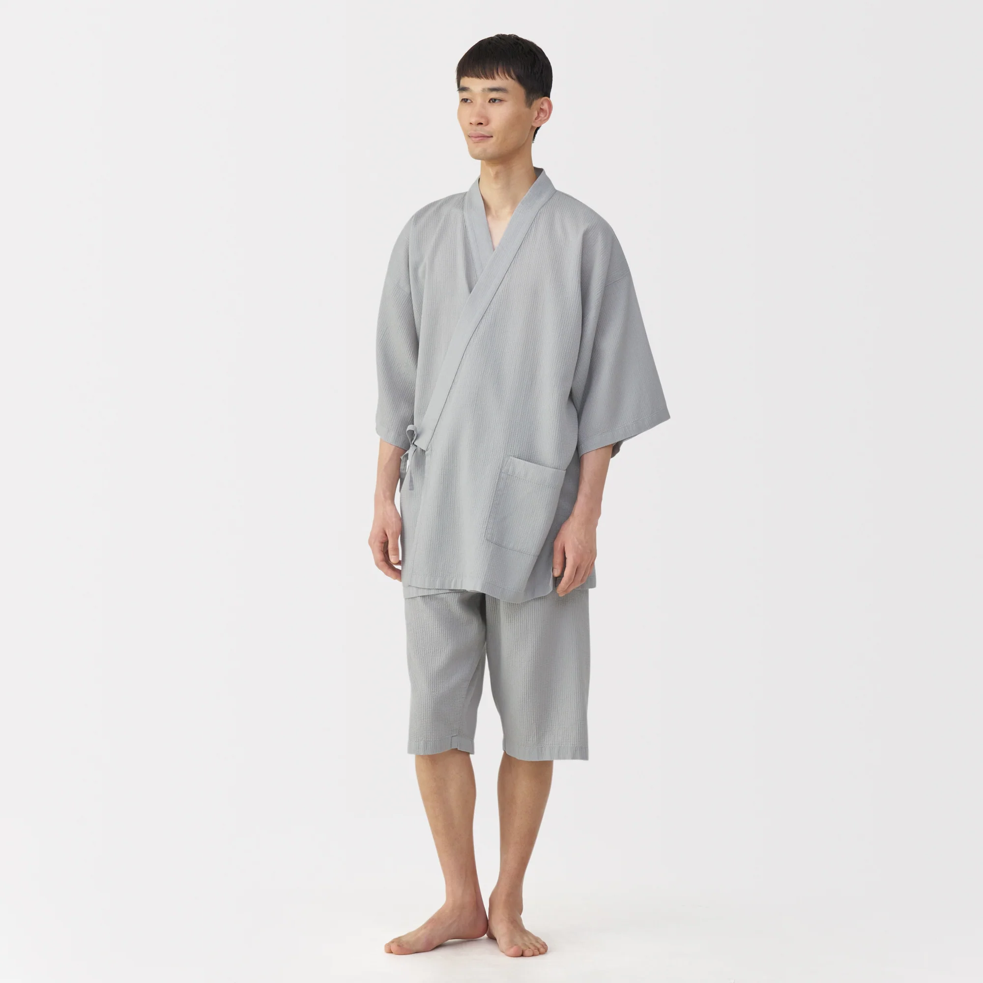 Lyocell Blend Waffle Jinbei - Image 3