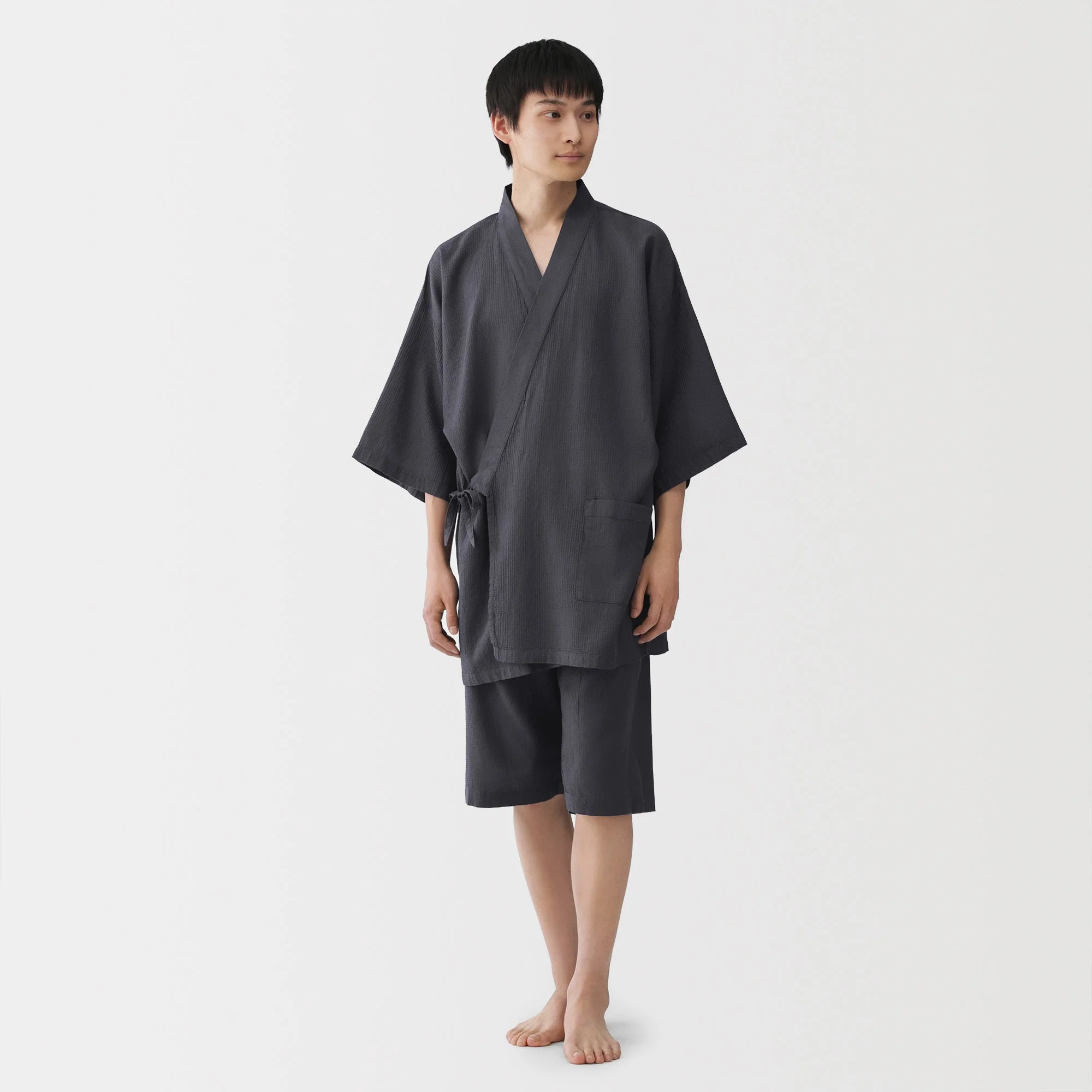 Lyocell Blend Waffle Jinbei - Image 3