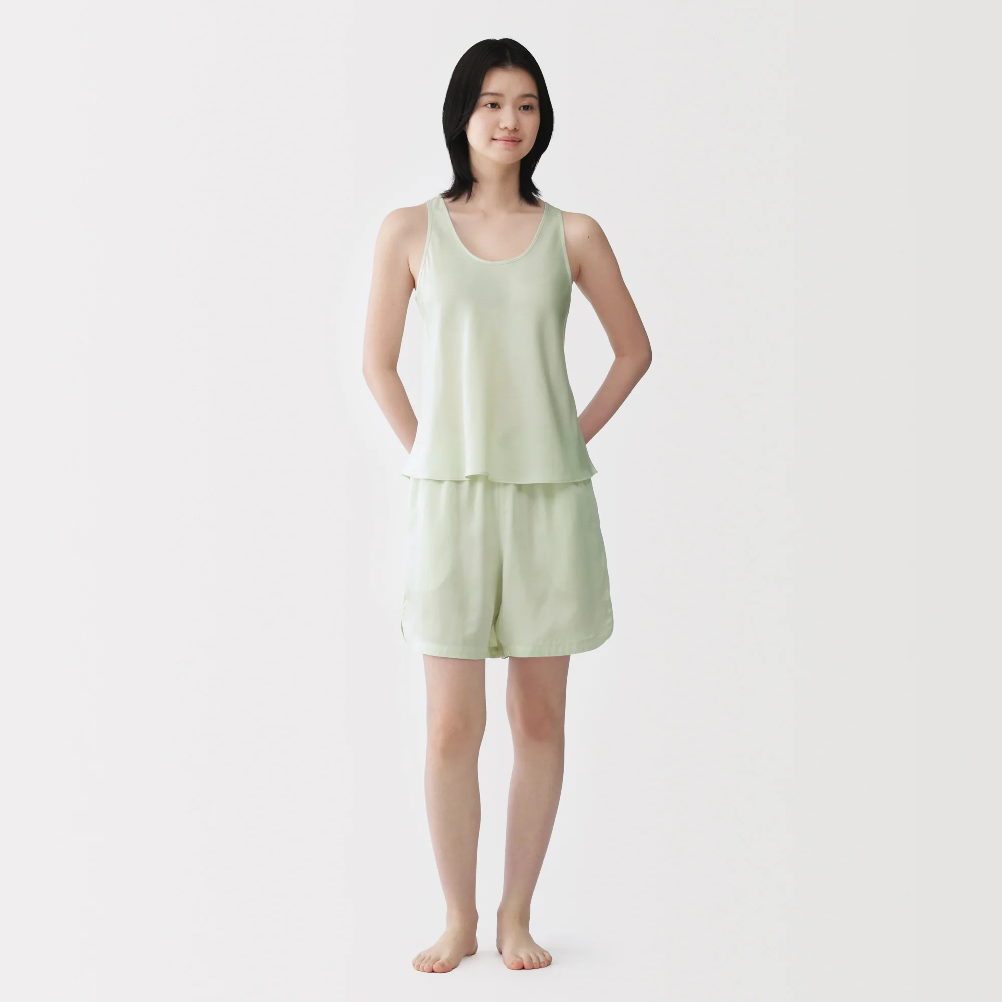 Lyocell Satin Flared Tank Top - Image 18