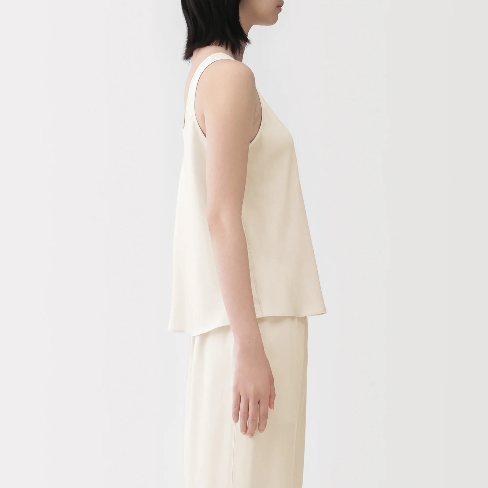 Lyocell Satin Flared Tank Top - Image 19