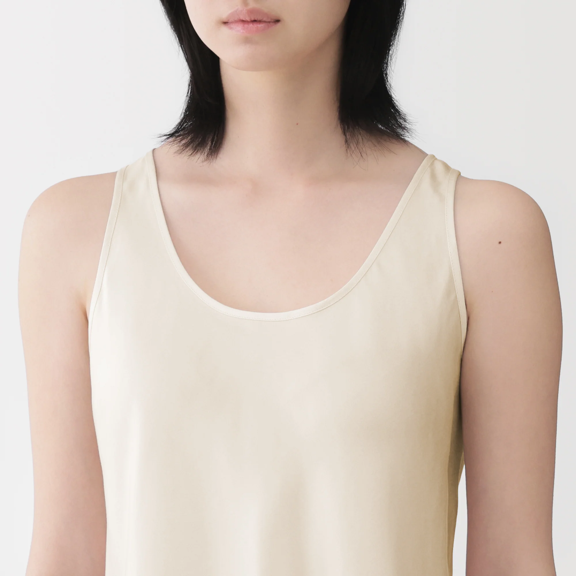Lyocell Satin Flared Tank Top - Image 21