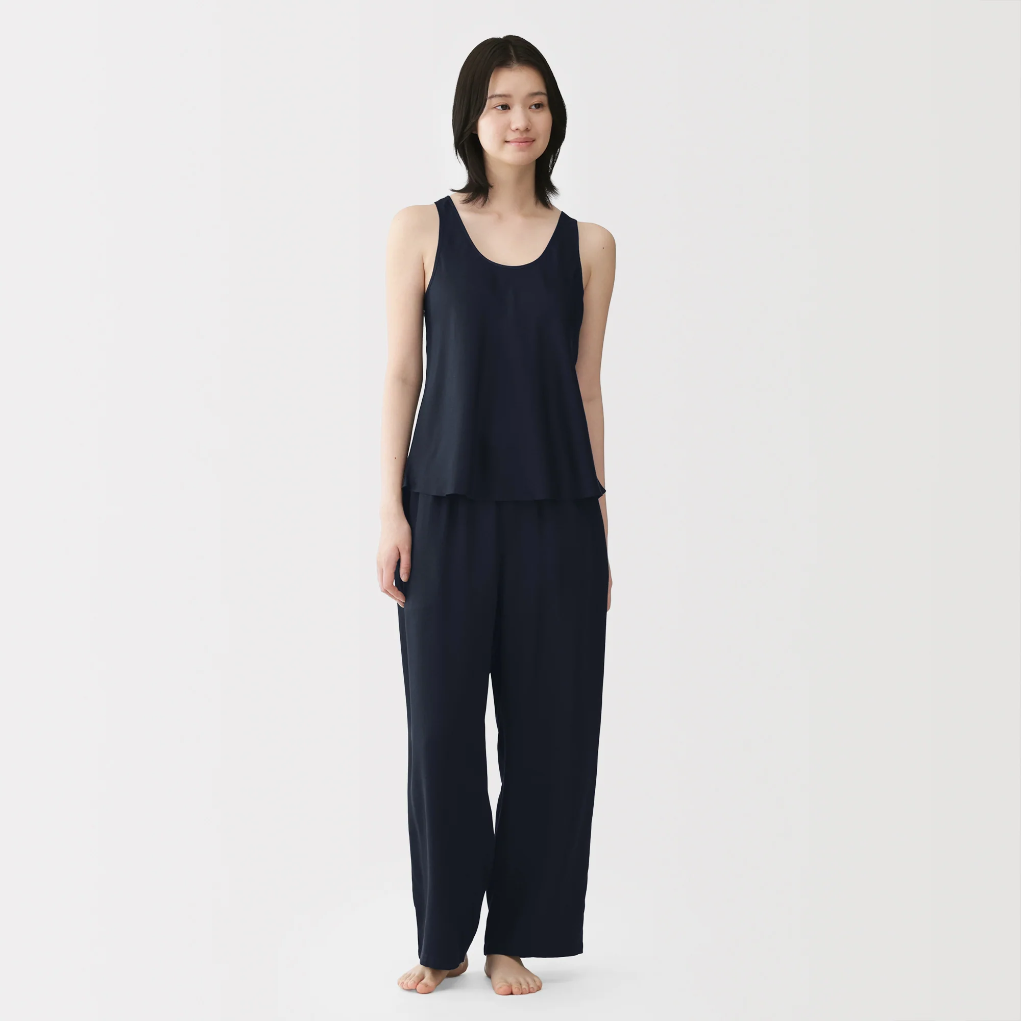 Lyocell Satin Flared Tank Top - Image 4