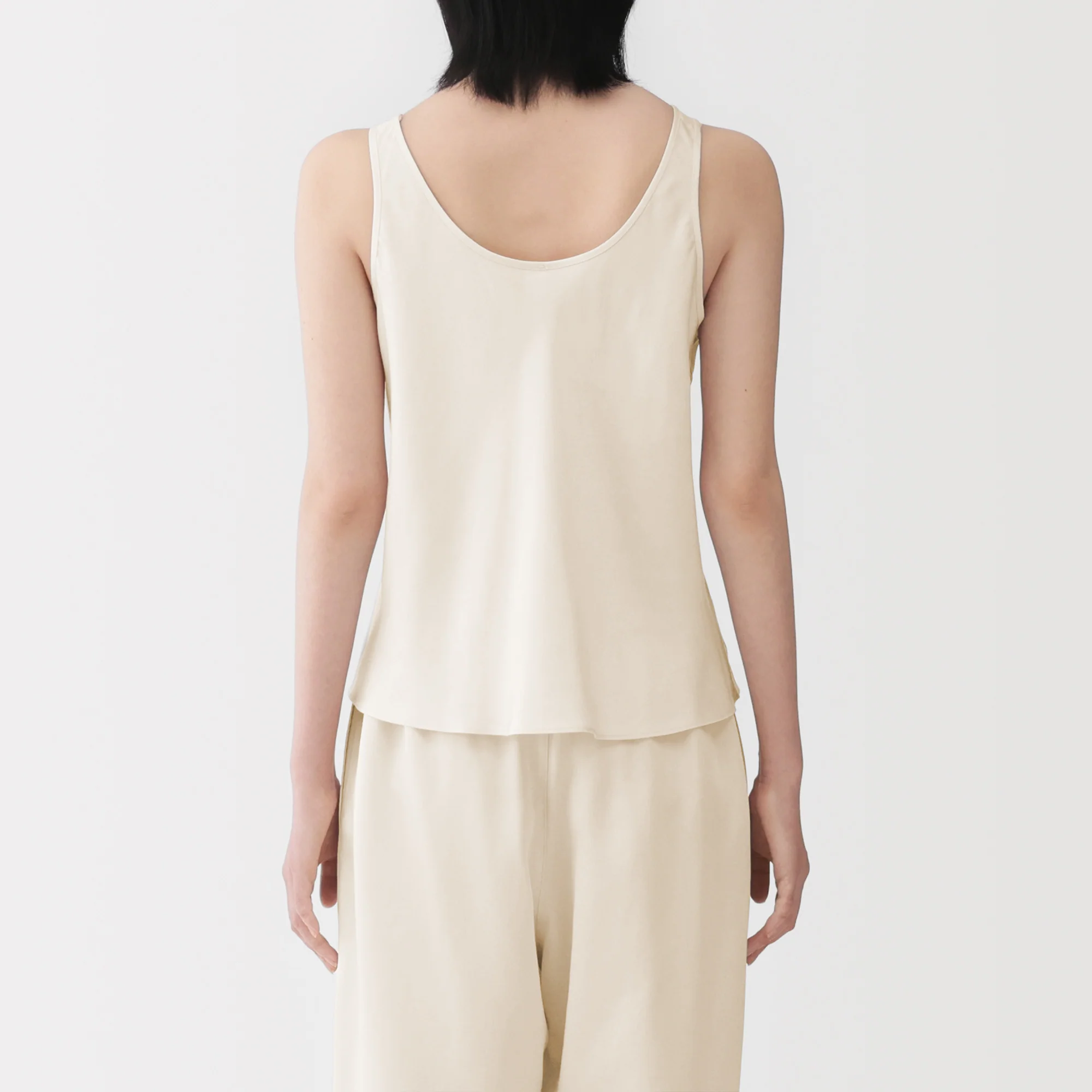 Lyocell Satin Flared Tank Top - Image 6