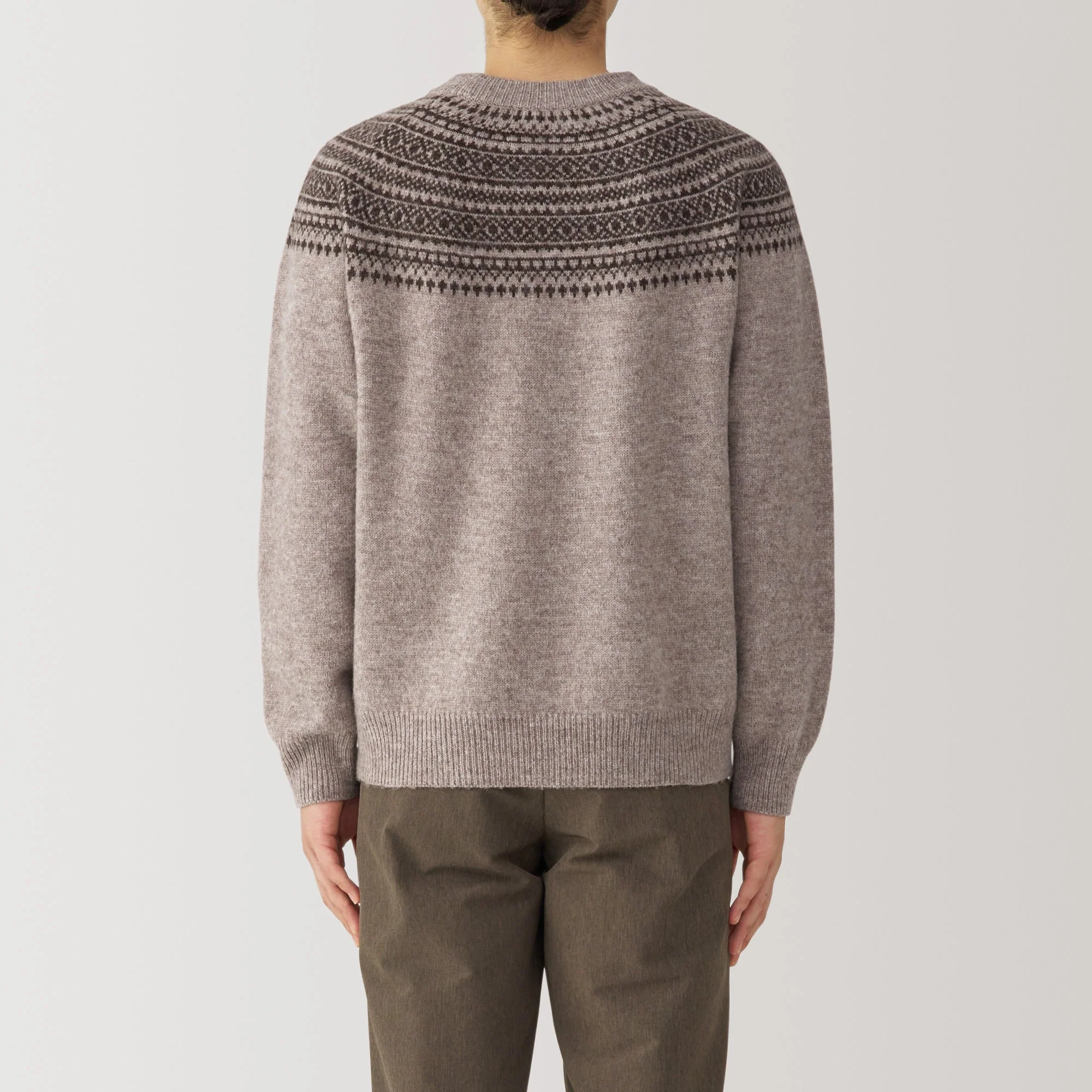 Men's Andes Wool Brushed Weave Crew Neck Sweater - Image 13