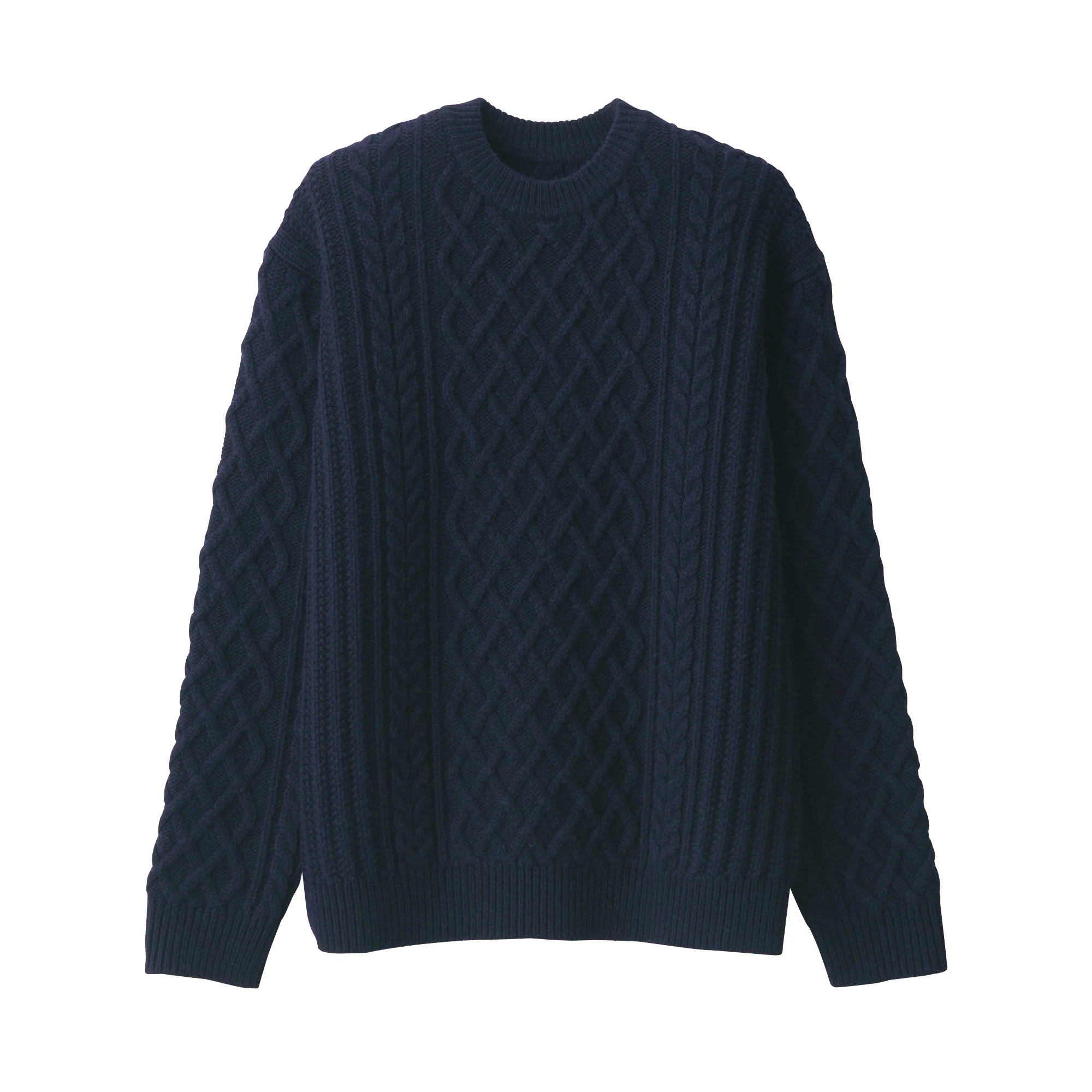 Men's Andes Wool Cable Knit Crew Neck Sweater - Image 16
