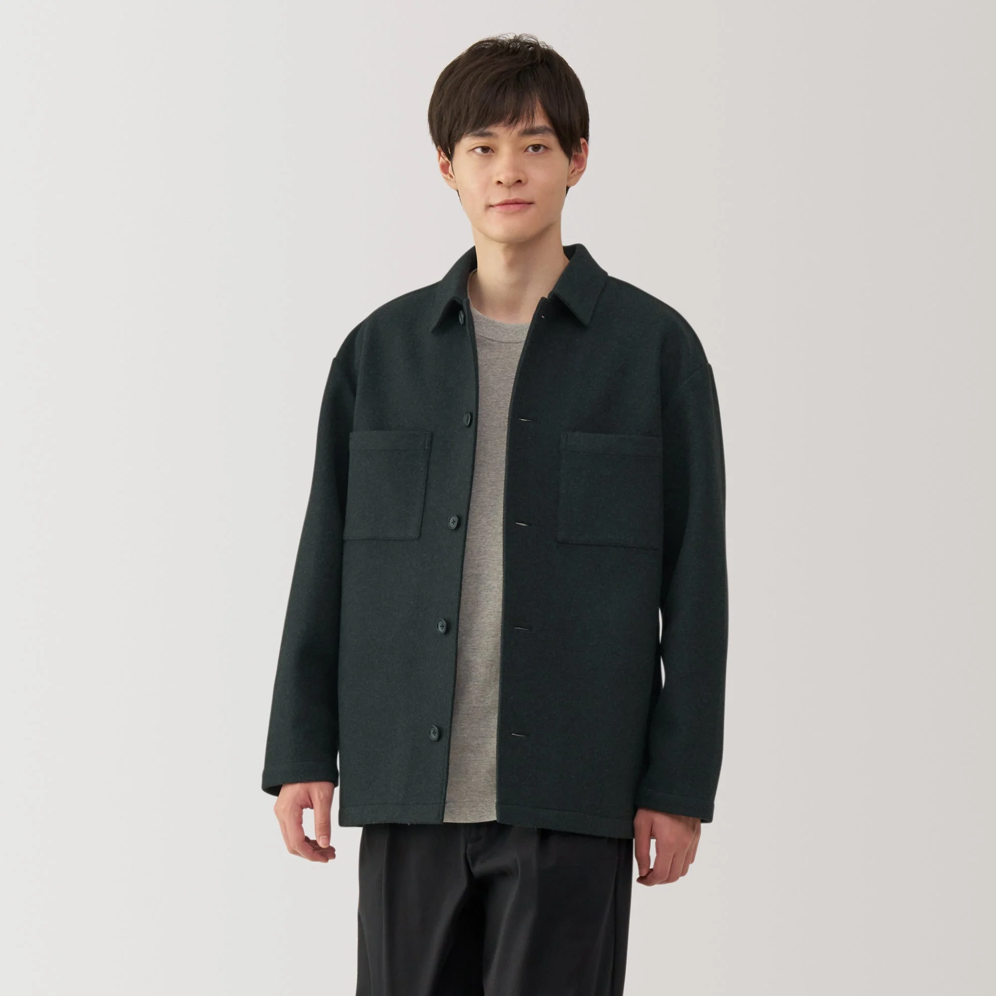 Men's Brushed Stretch Shirt Jacket